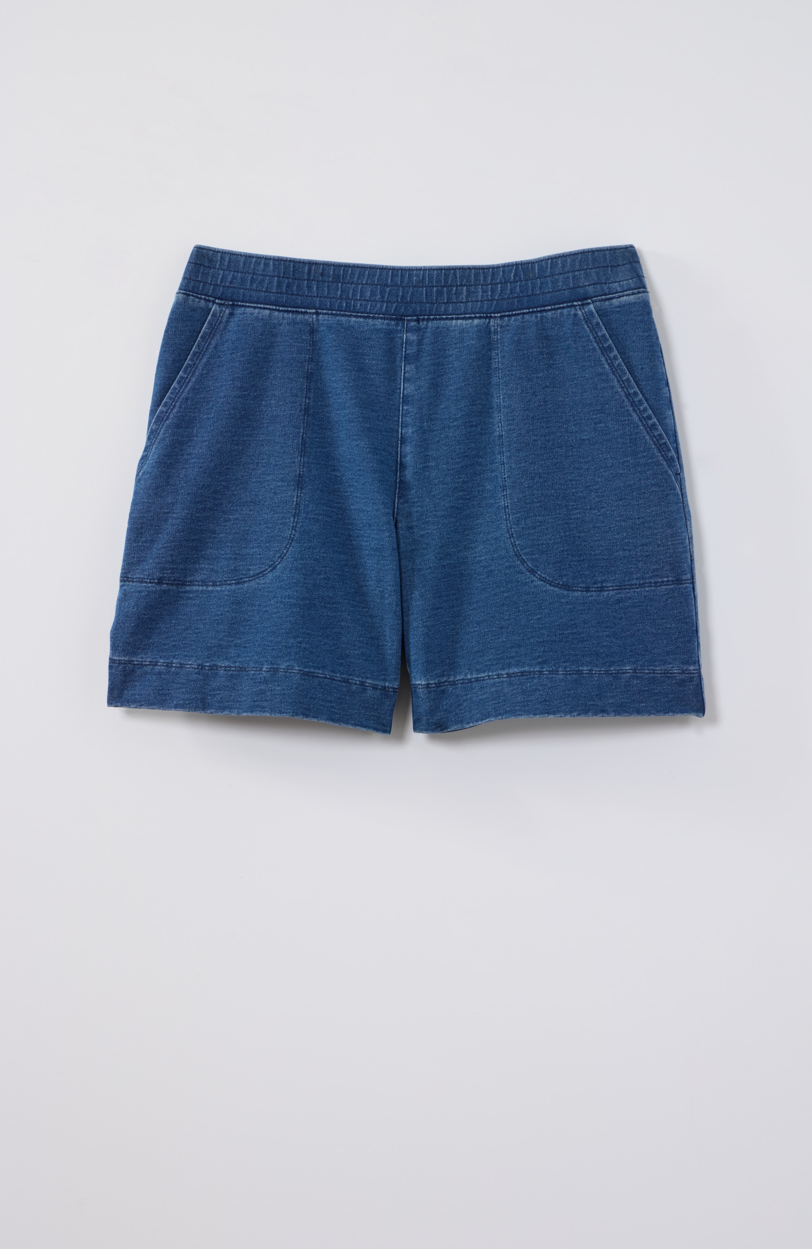 pure jill indigo pull-on short