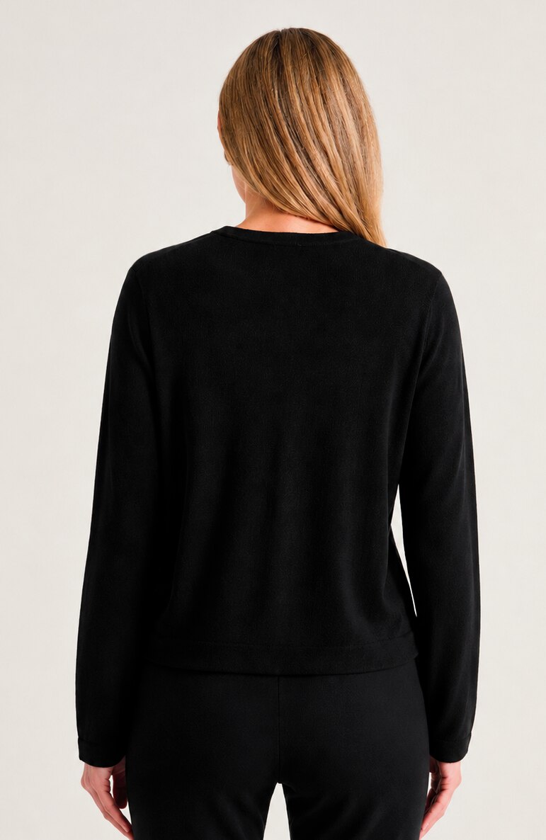Short Crew-Neck Cardi