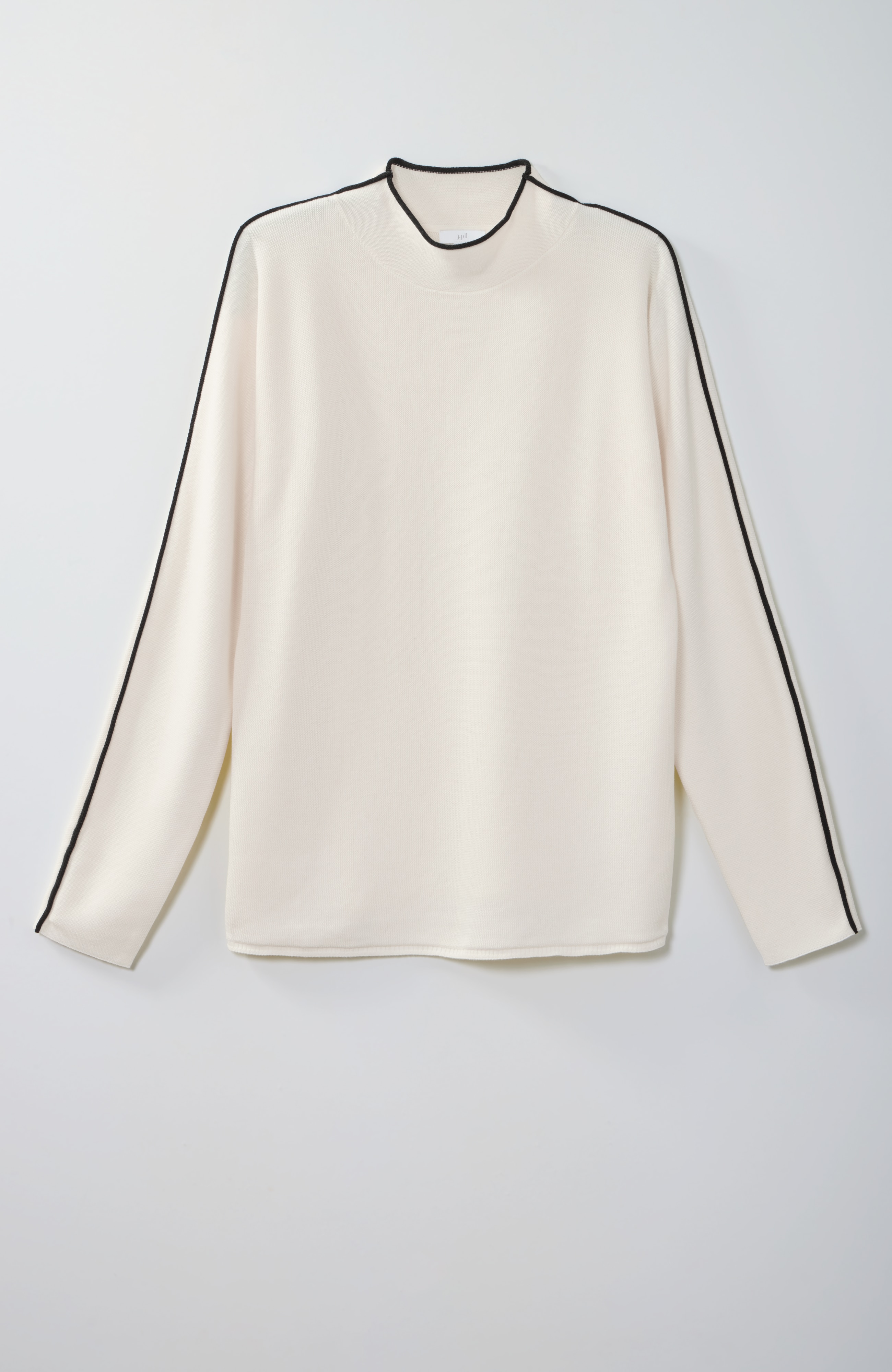 Tipped Mock-Neck Sweater