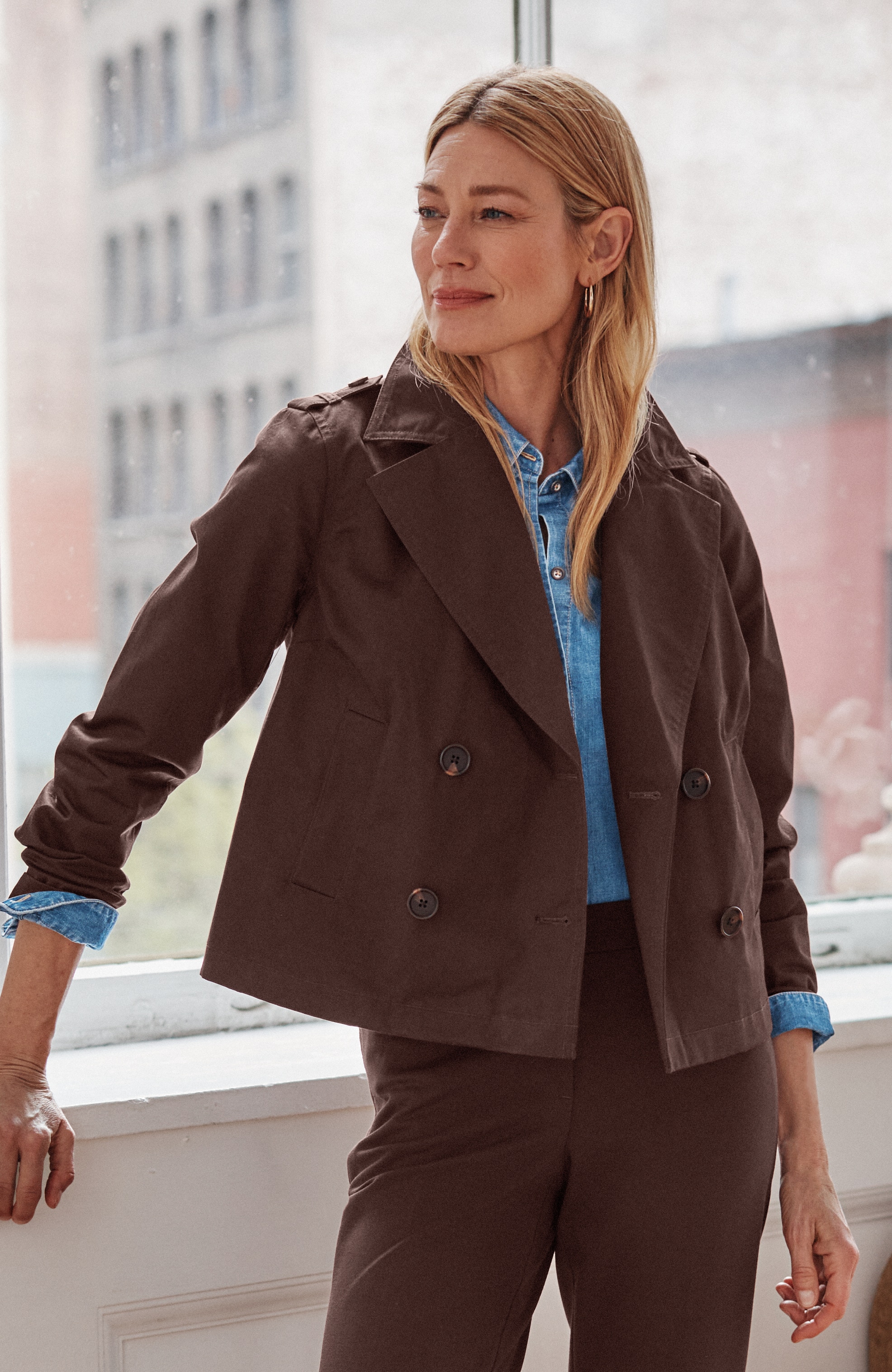 Water-Repellent Trench Jacket