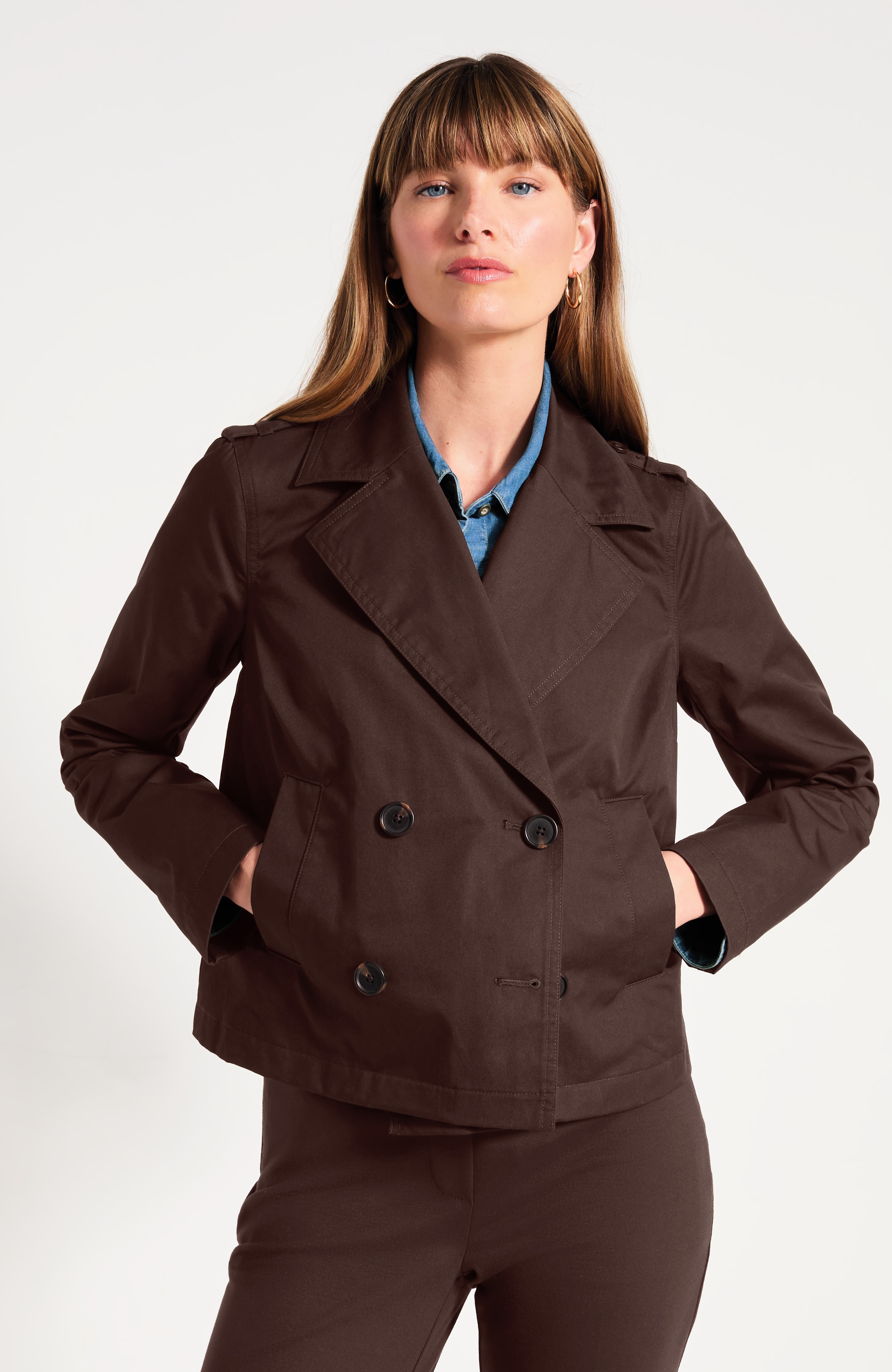 Water-Repellent Trench Jacket