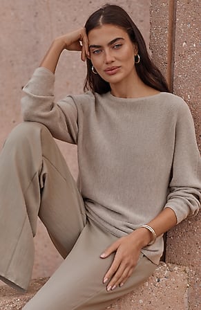 Image for Pure Jill Ribbed Dolman-Sleeve Sweater