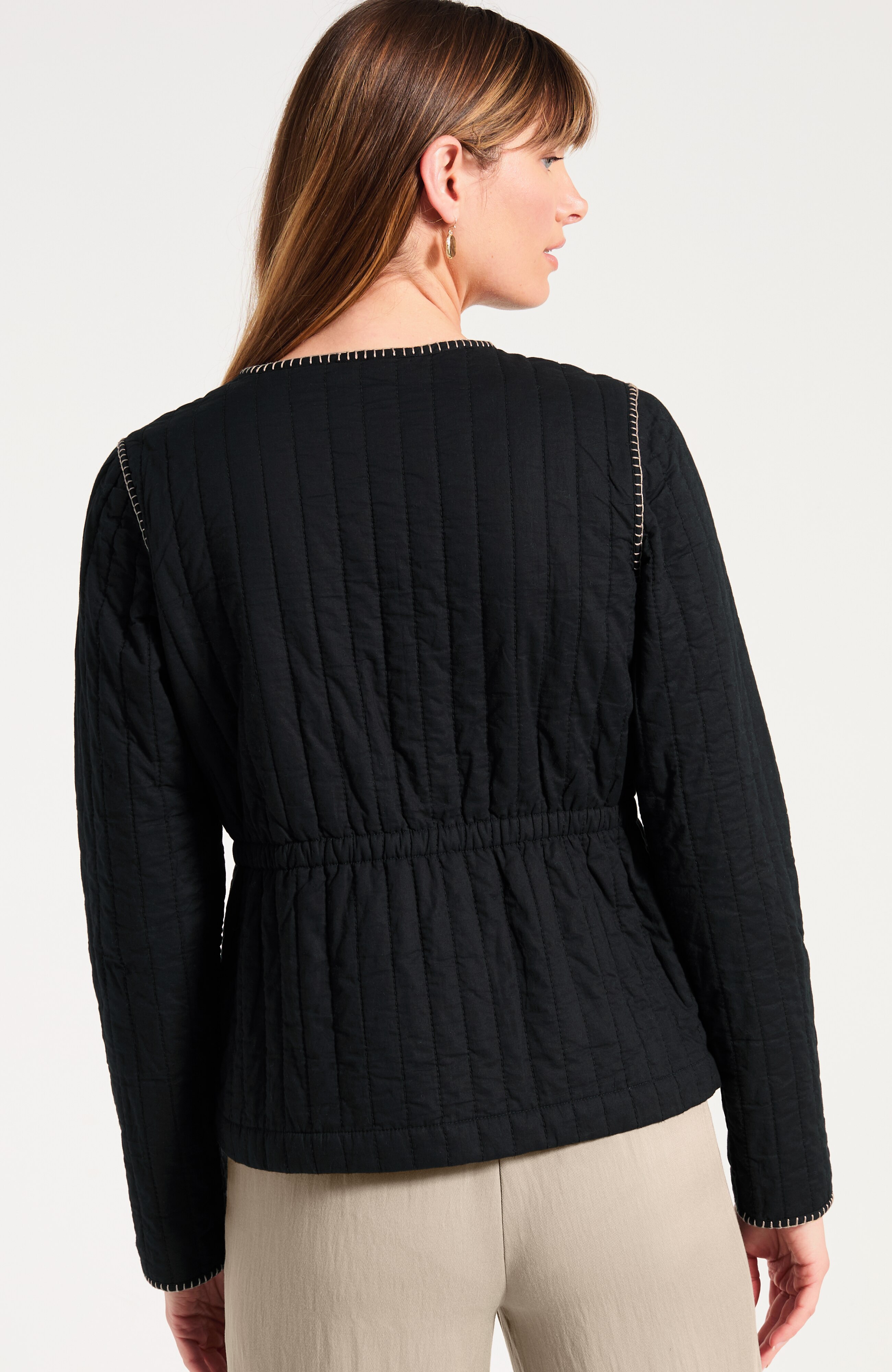 Pure Jill Whipstitched Quilted Jacket