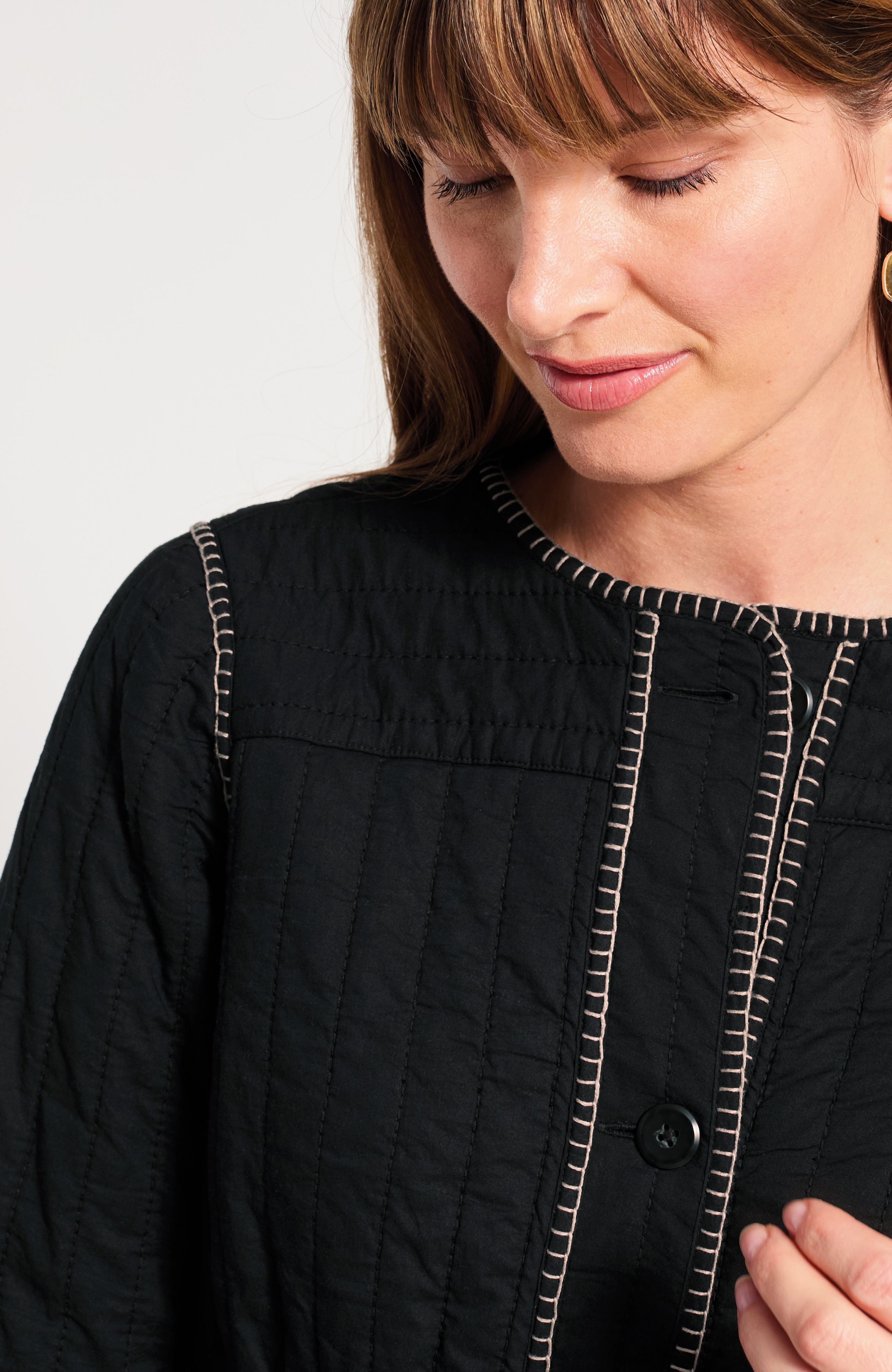 Pure Jill Whipstitched Quilted Jacket