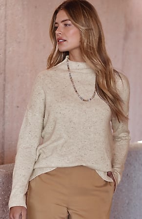 Image for Pure Jill Cashmere Funnel-Neck Sweater
