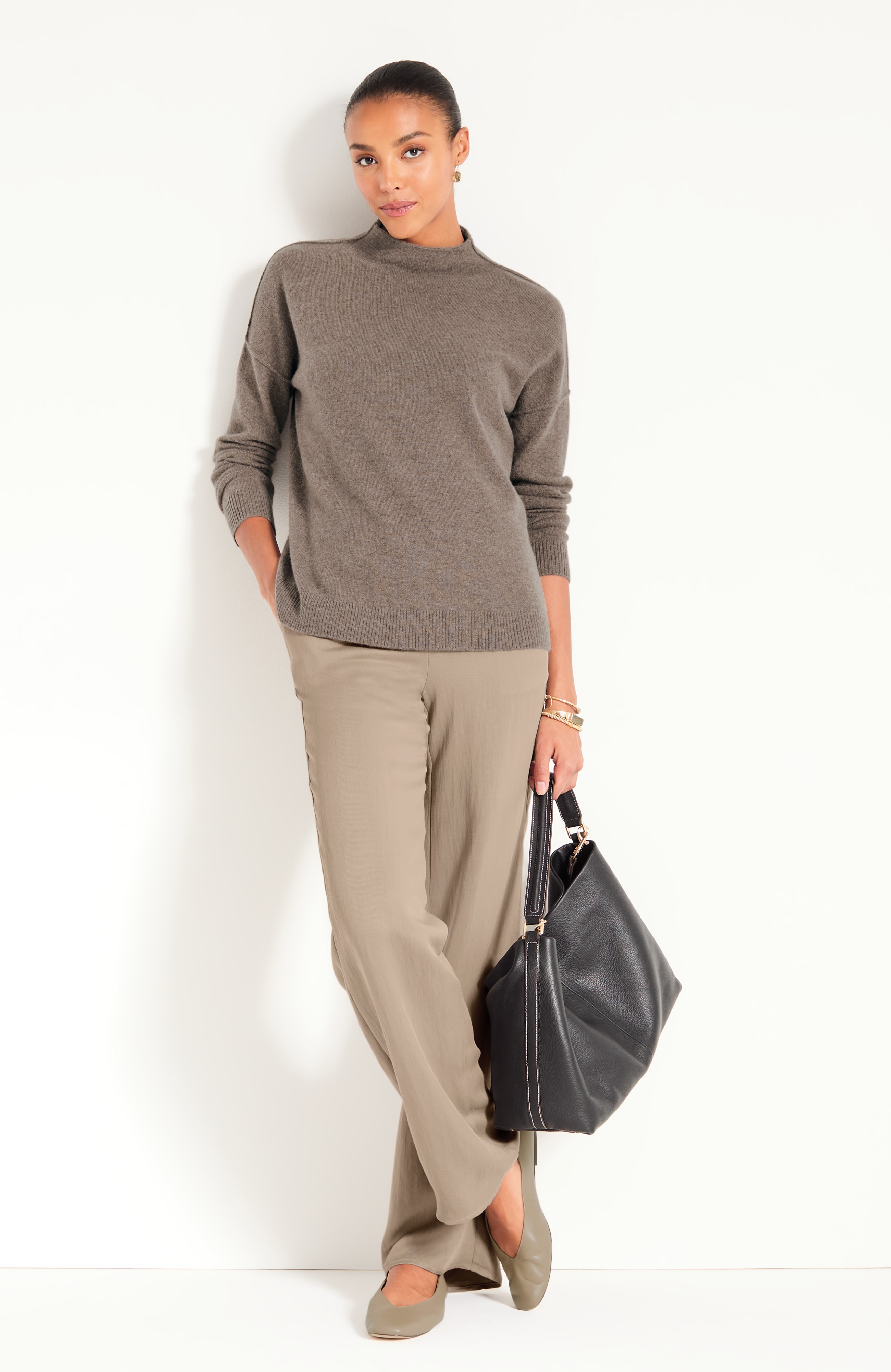 Pure Jill Cashmere Funnel-Neck Sweater | JJill