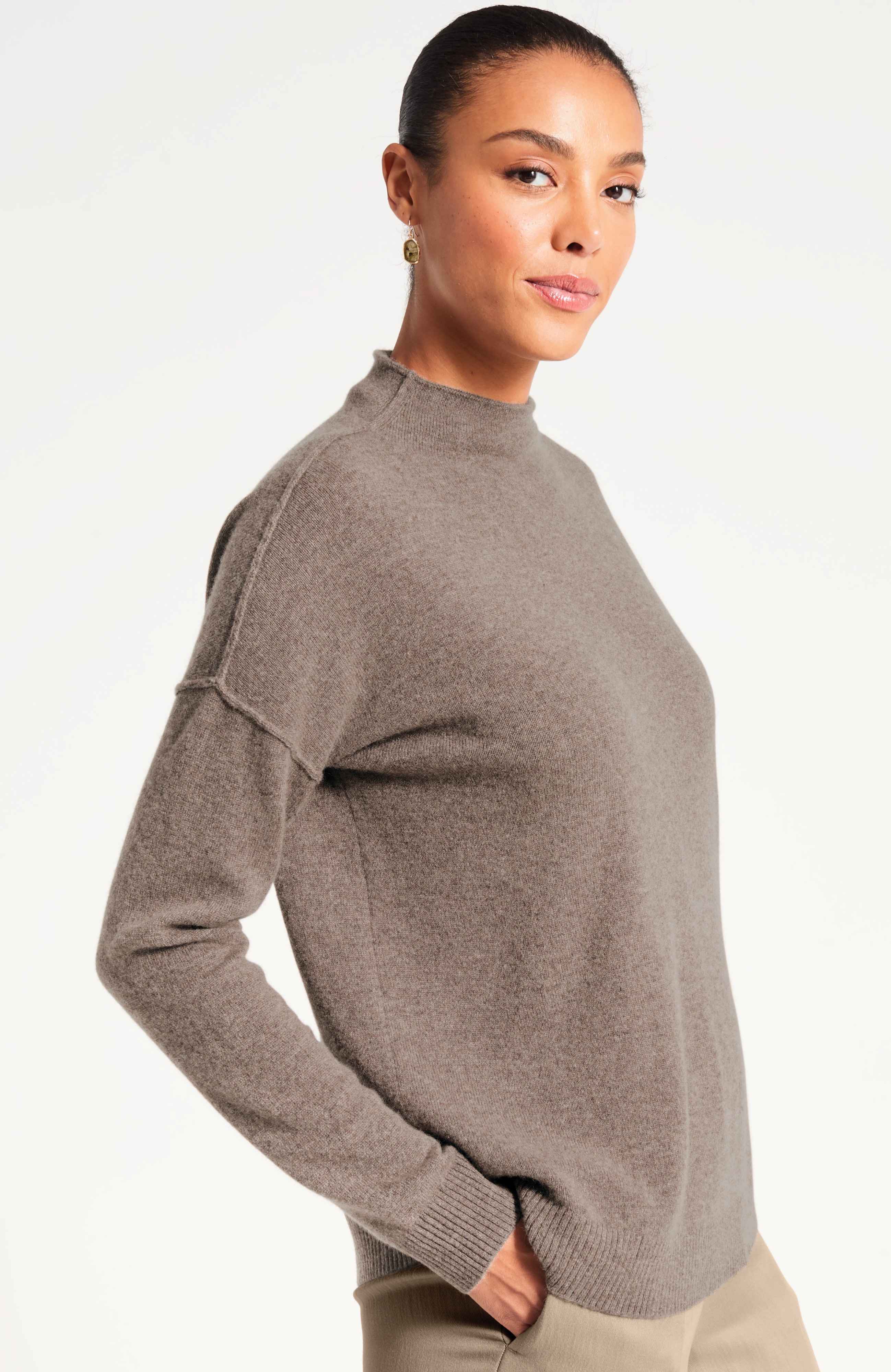 Pure Jill Cashmere Funnel-Neck Sweater | JJill