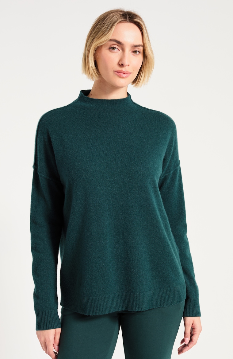 Primary view of the pure jill 100% cashmere funnel-neck sweater