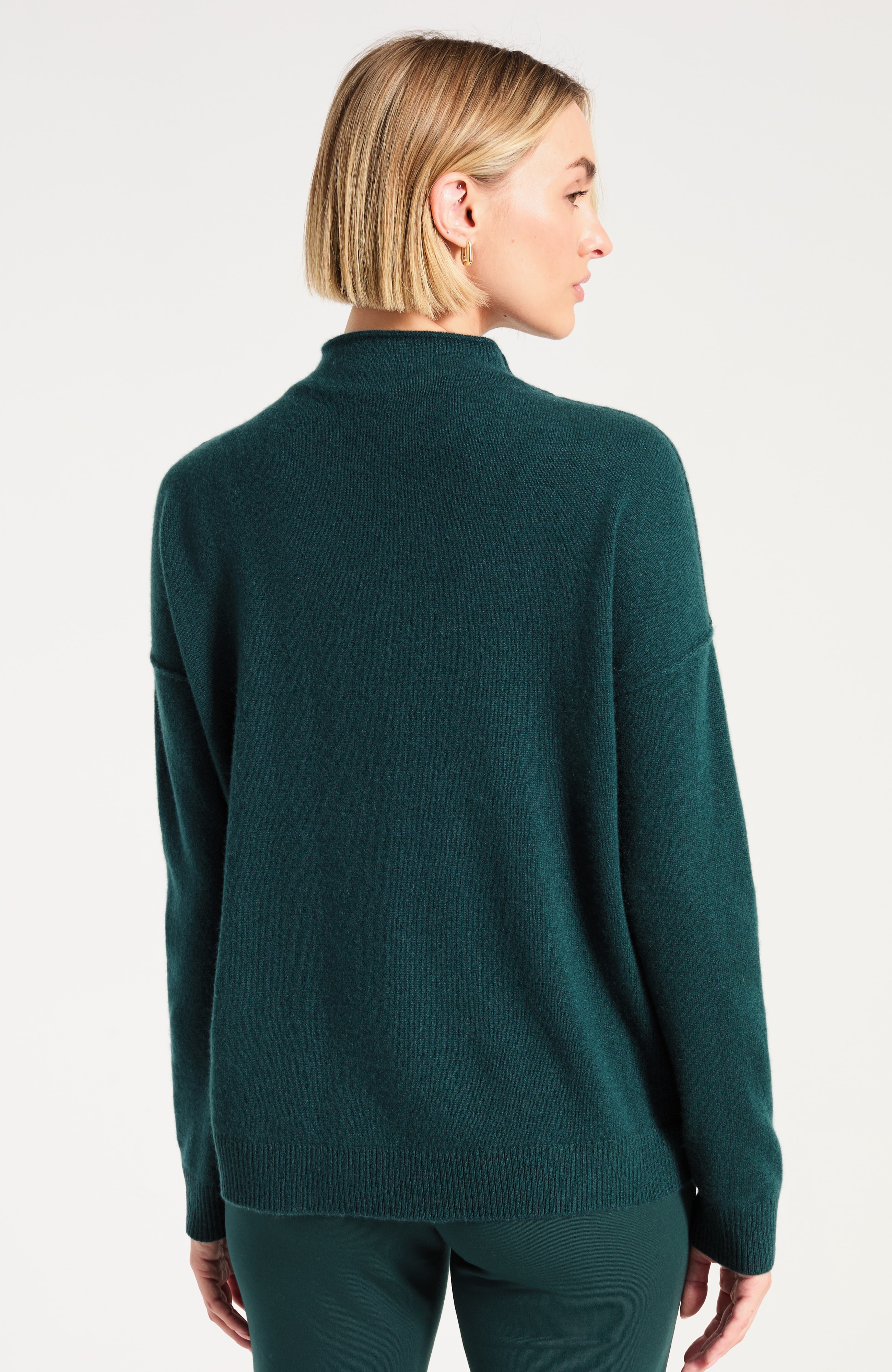 Pure Jill Cashmere Funnel-Neck Sweater