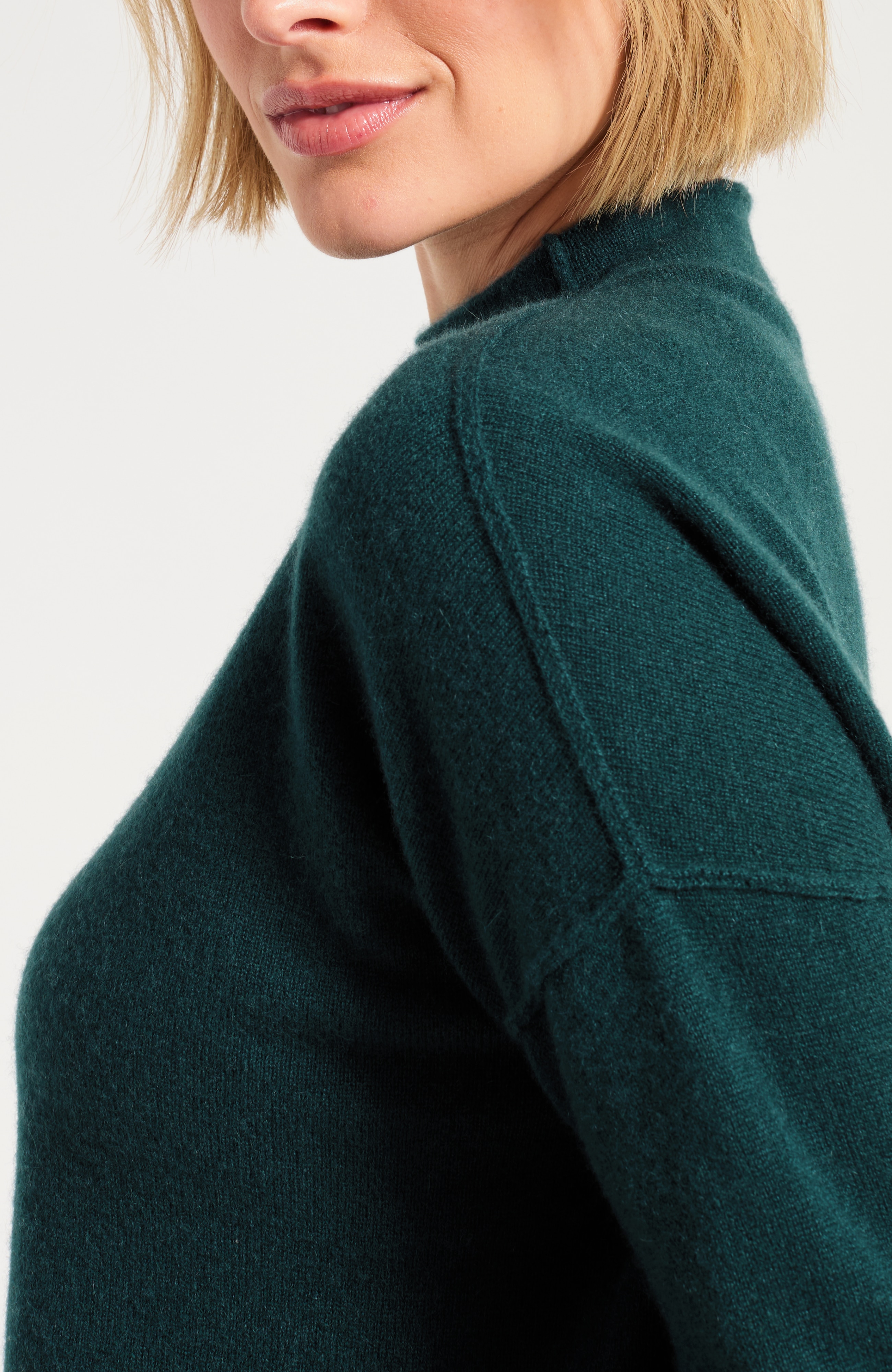 Pure Jill Cashmere Funnel-Neck Sweater