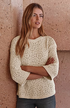 Image for Pure Jill Textured Tape-Yarn Sweater