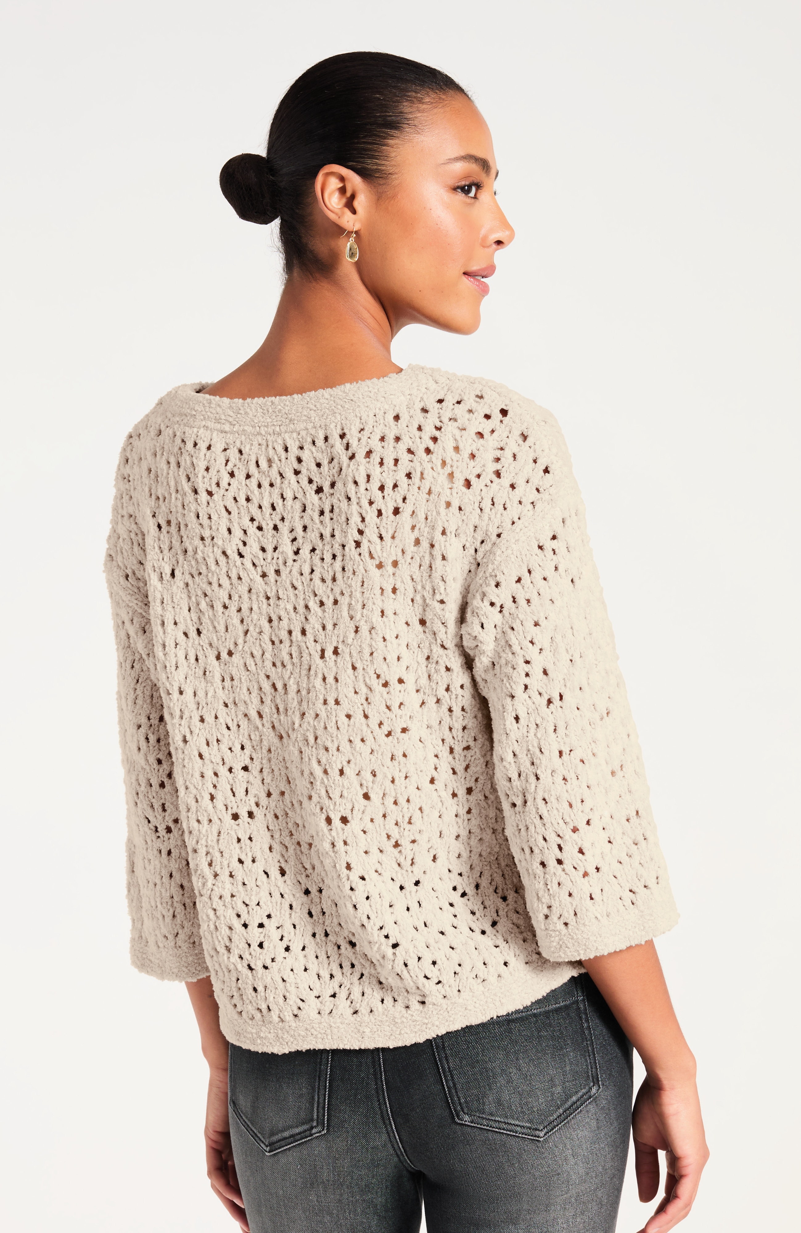 Pure Jill Textured Tape-Yarn Sweater