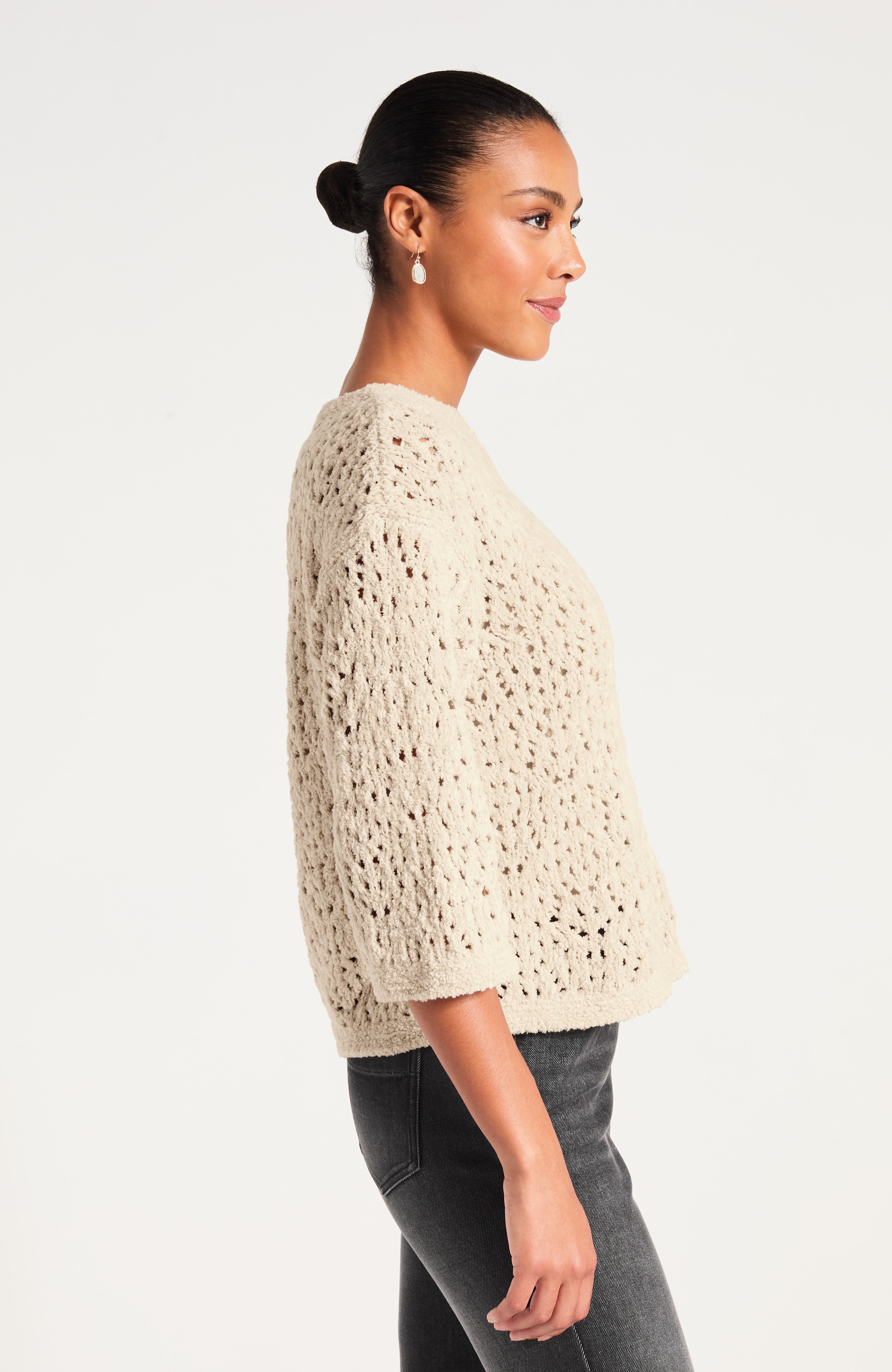 Pure Jill Textured Tape-Yarn Sweater