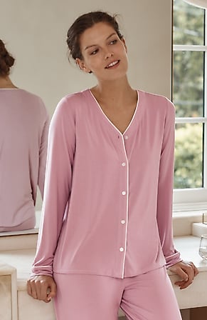 Image for Sleep Cooling Knit Button-Front Shirt