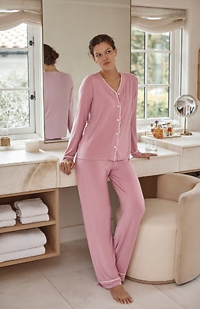 Image for Sleep Cooling Knit Wide-Leg Pant