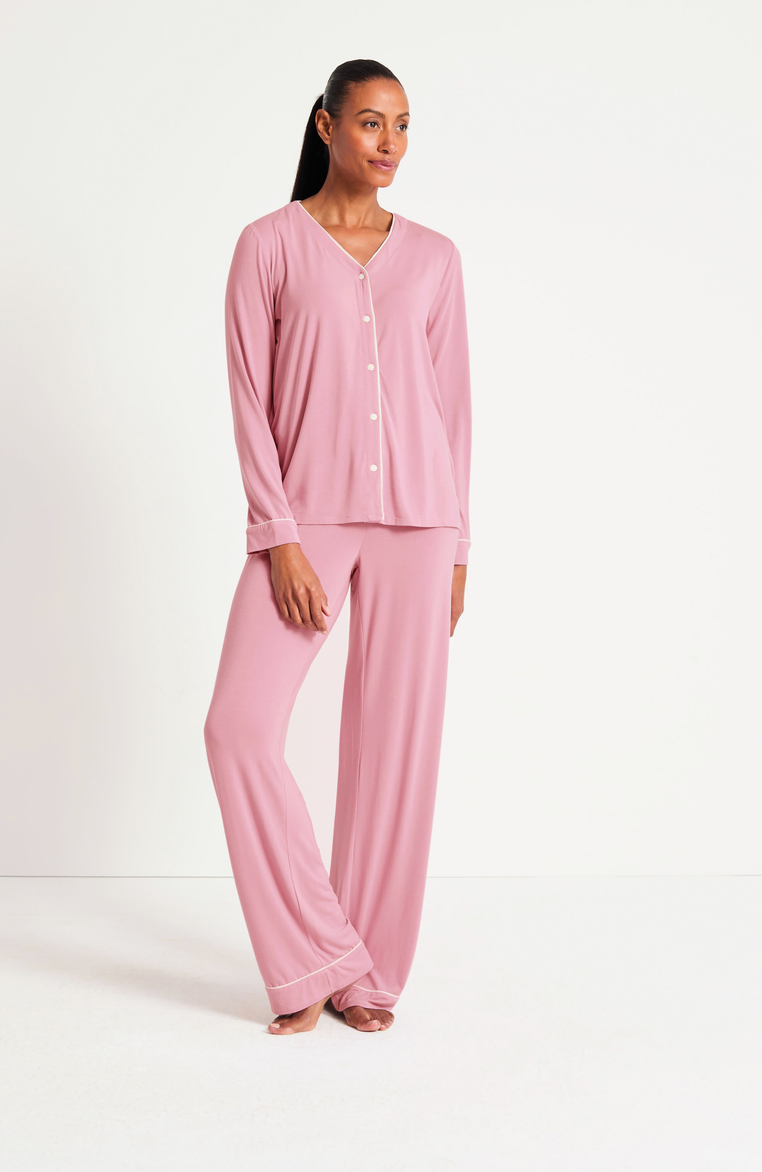 SLEEP TRANQUIL KNIT WIDE-LEG PANT | JJill