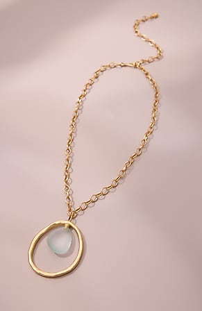 Image for Sculptural Seaglass Pendant Necklace