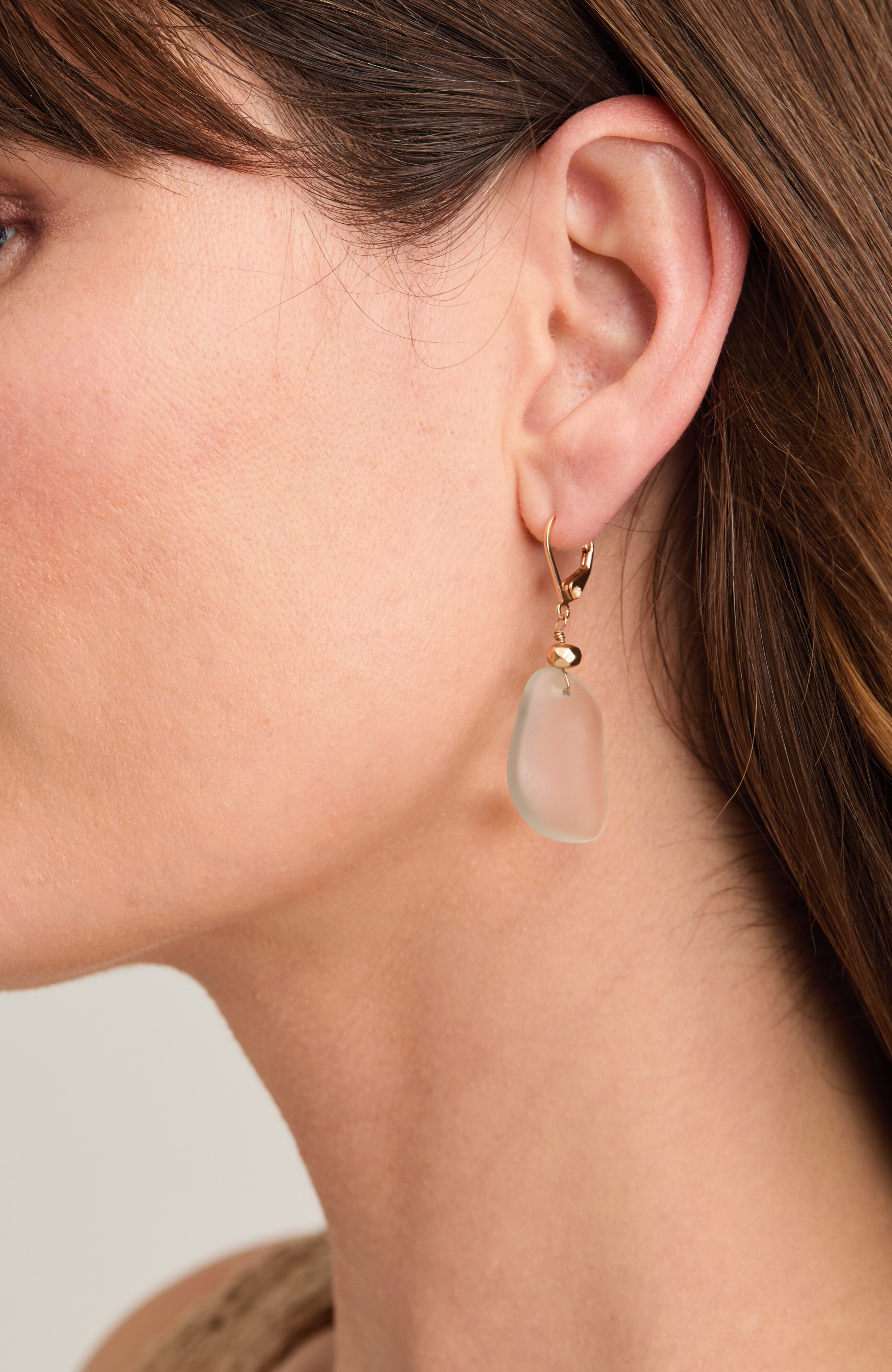 seaglass drop earrings
