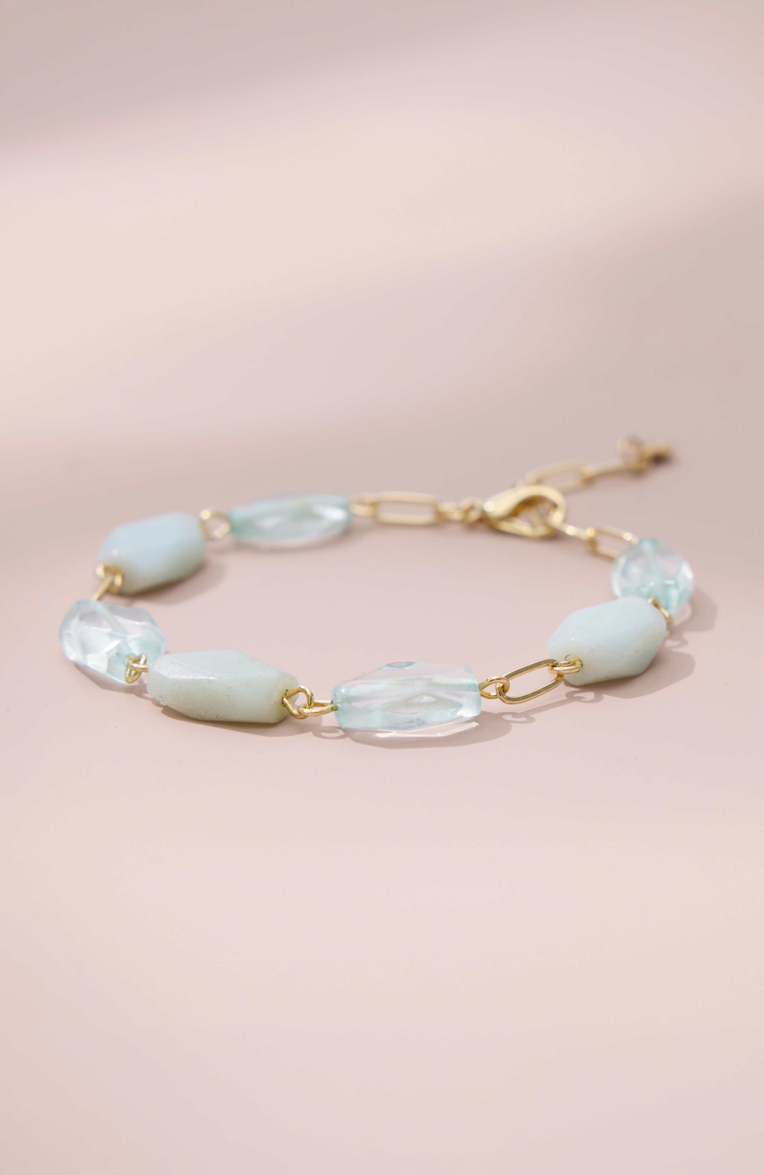 semiprecious link bracelet