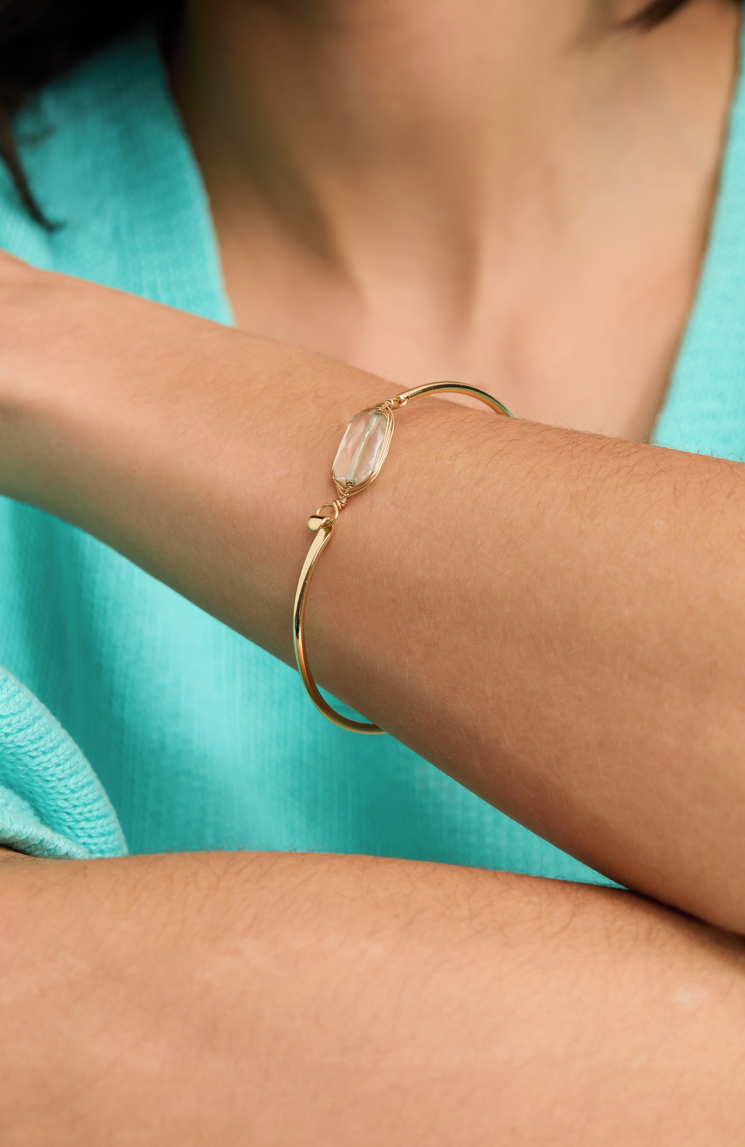 semiprecious bangle bracelet