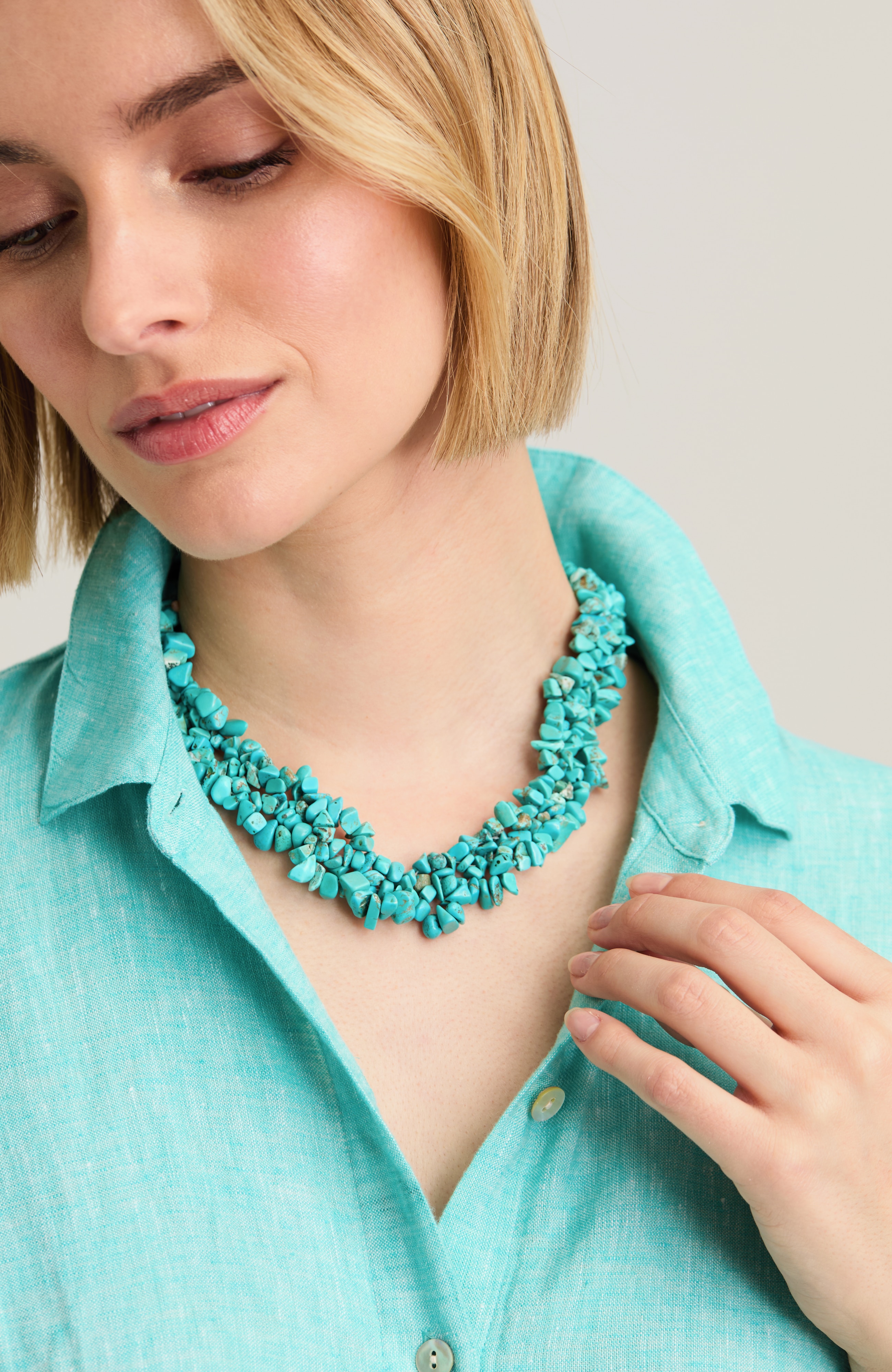 turquoise statement necklace