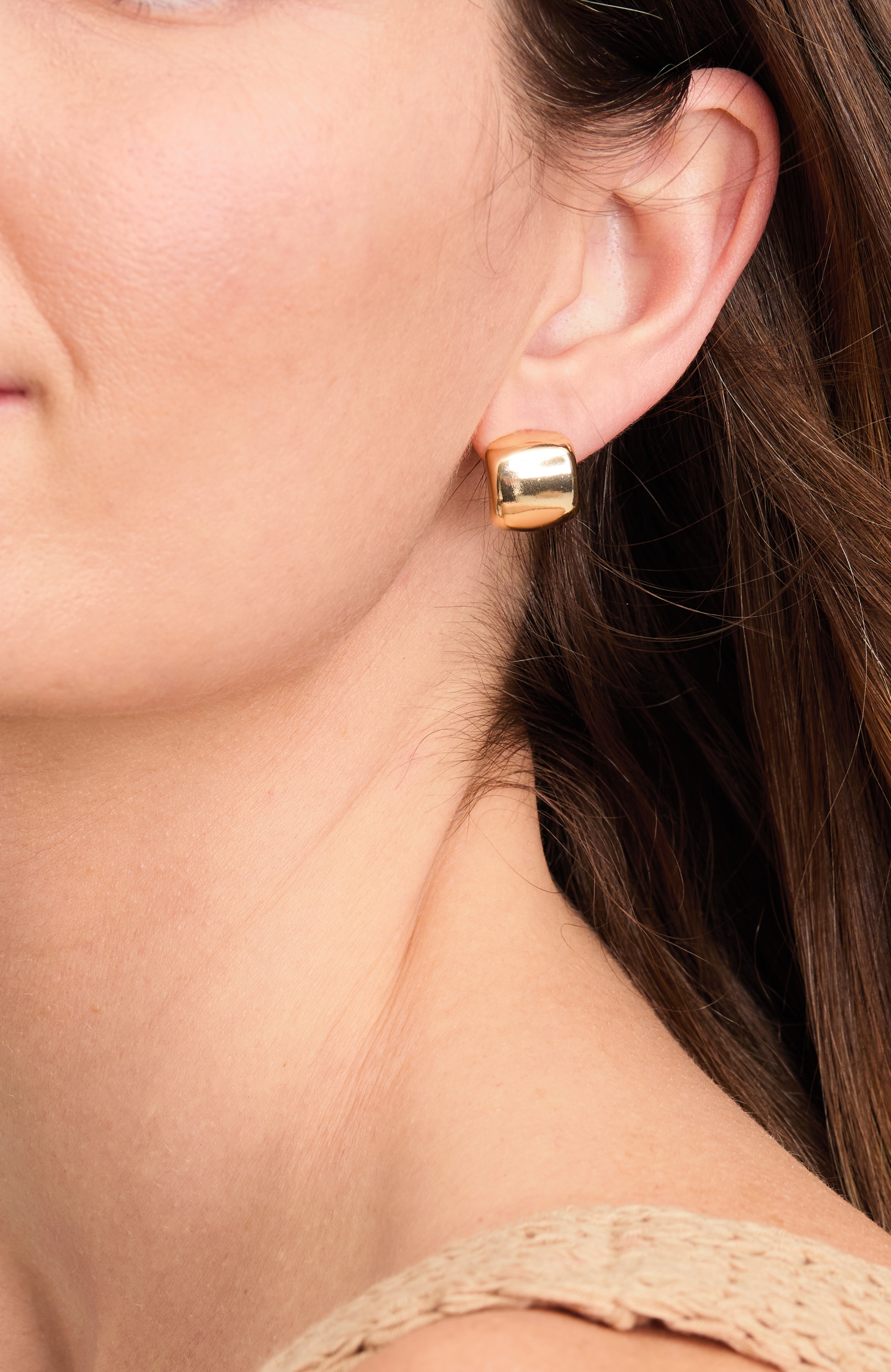 minimalist square earrings