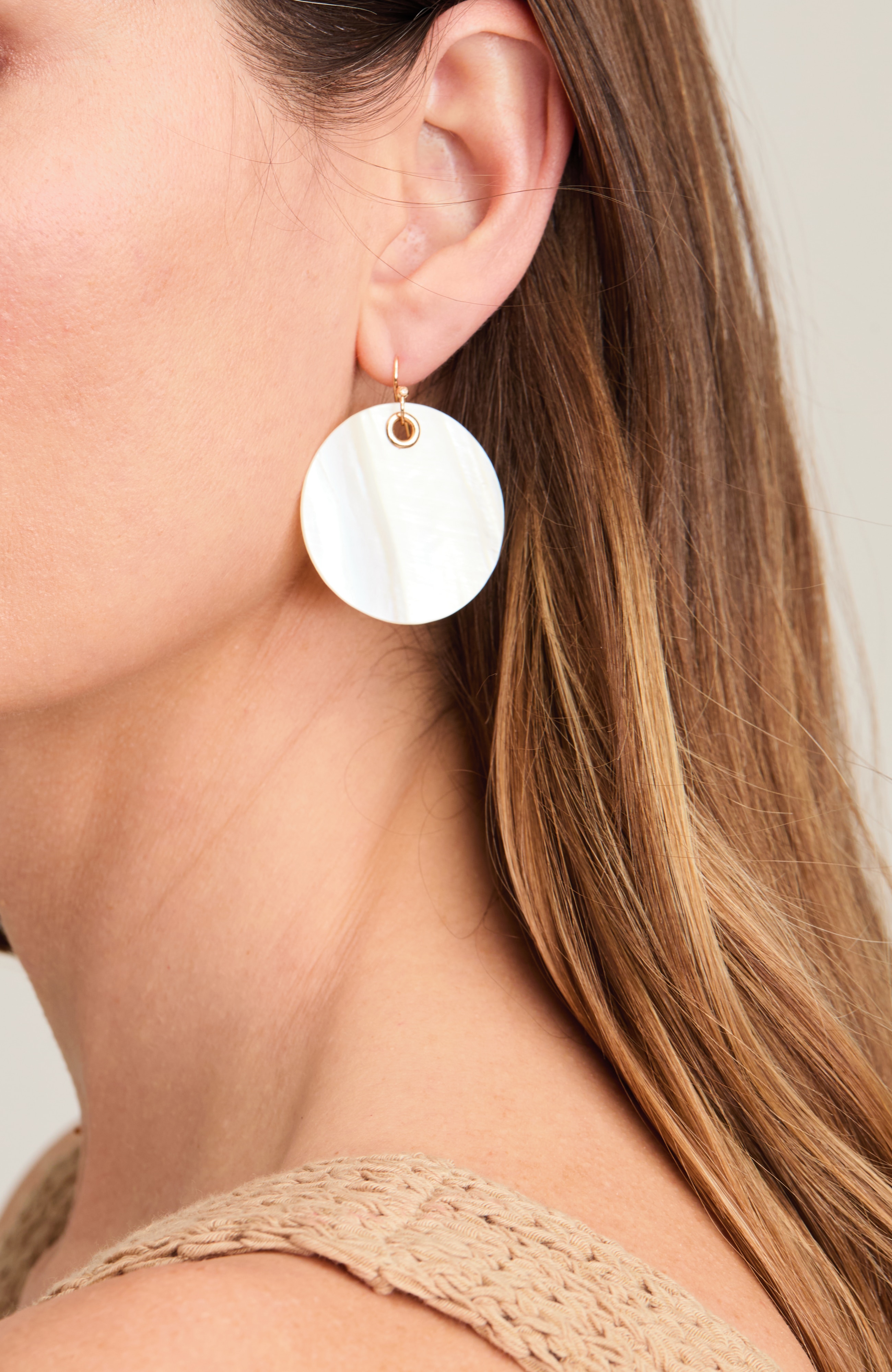 cultured mother-of-pearl drop earrings