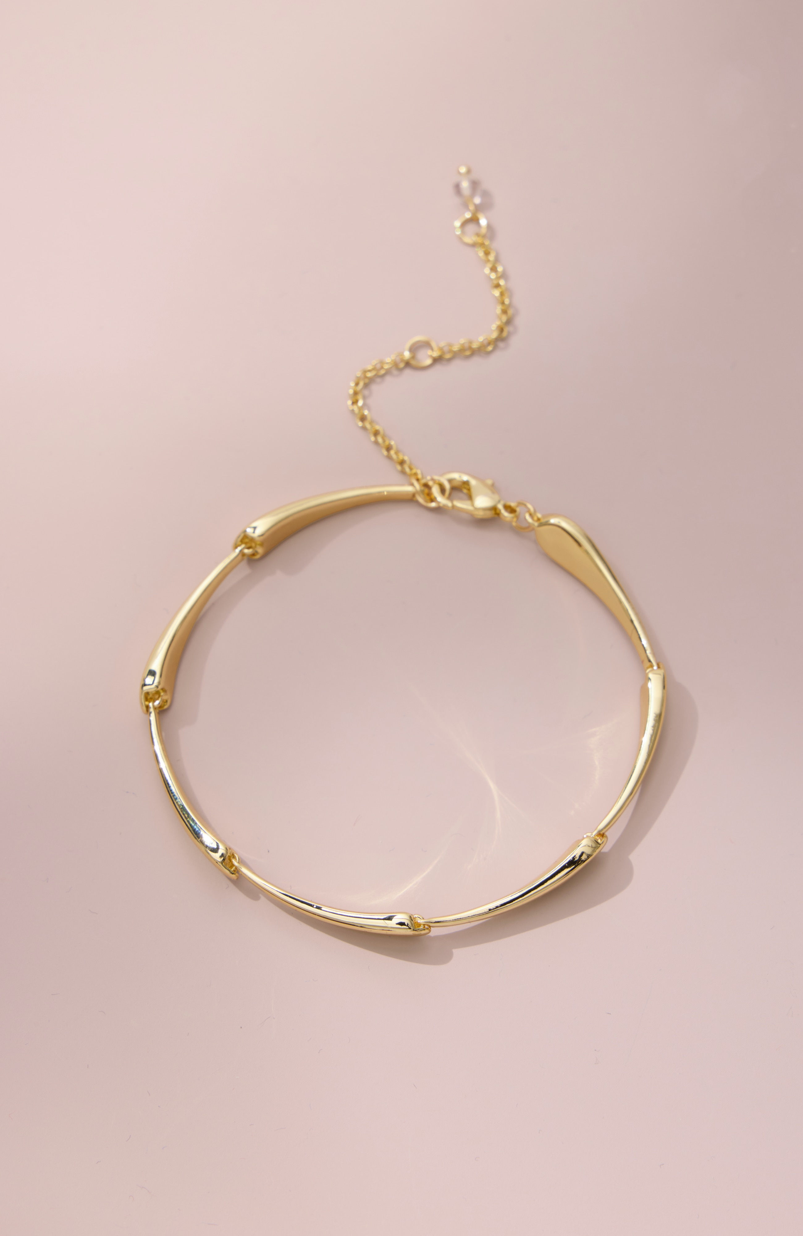demi-fine sculpted teardrop bracelet