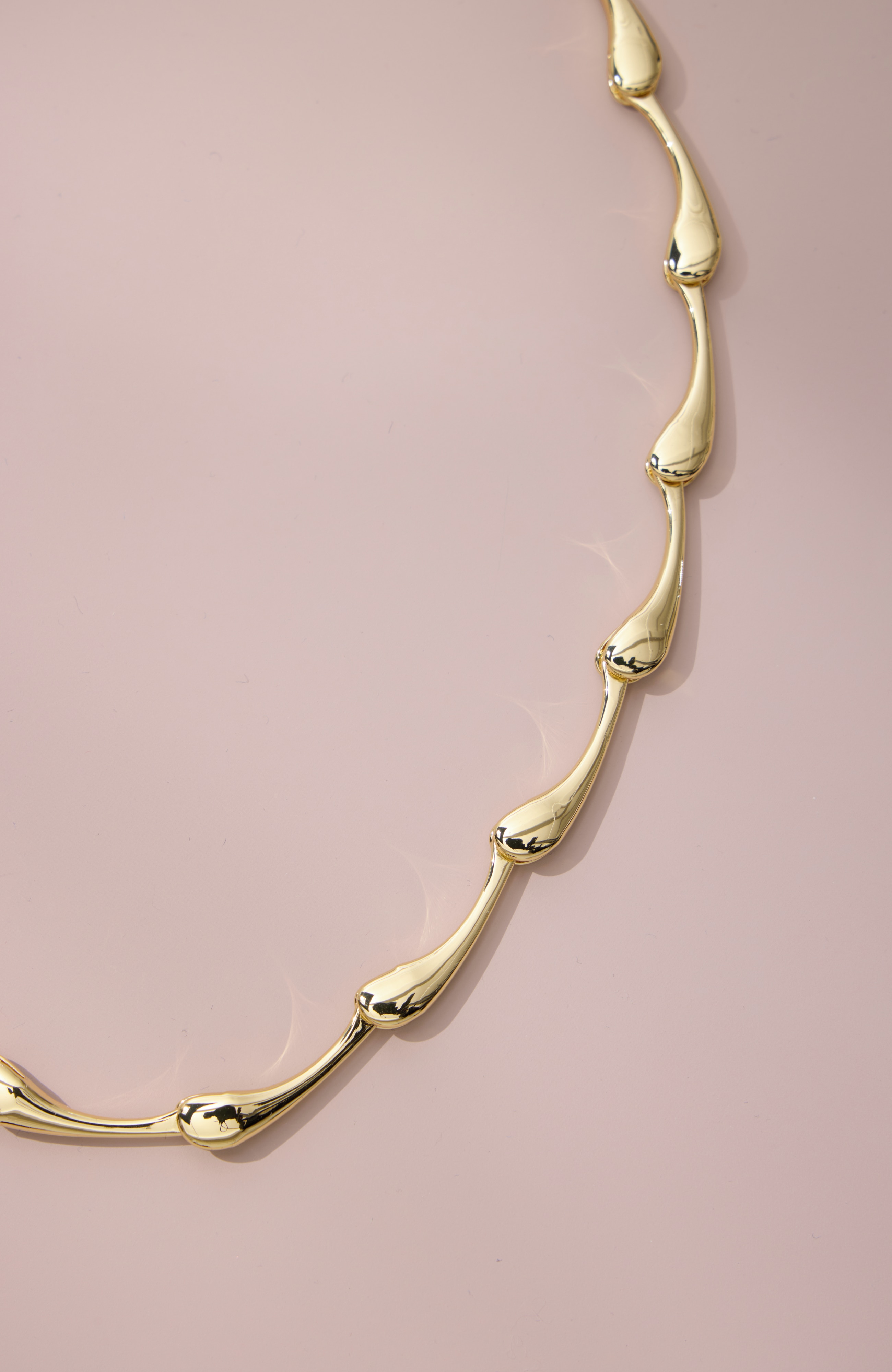 demi-fine sculpted teardrop necklace