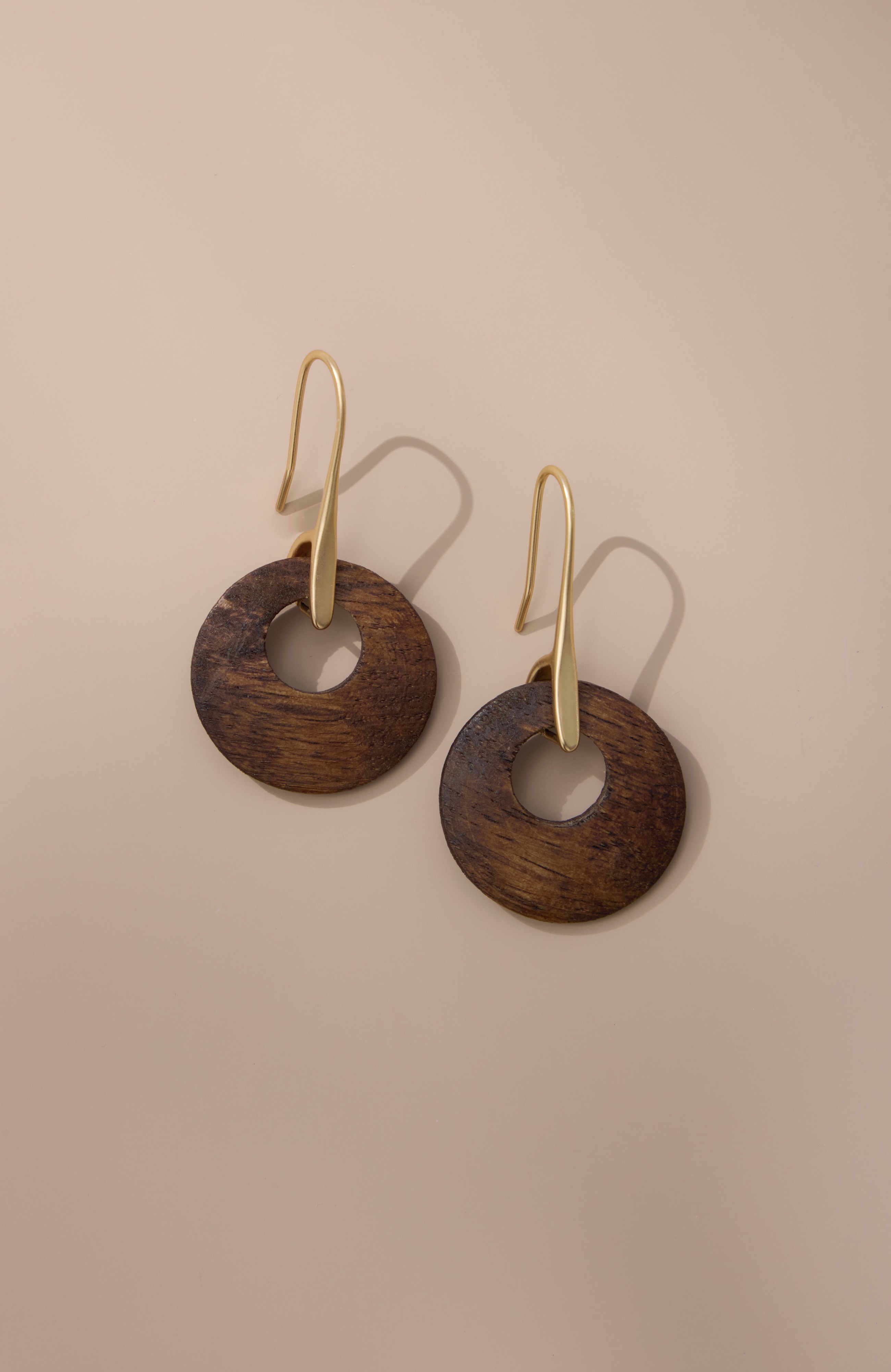 wooden cutout earrings