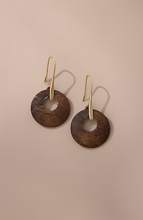 Image for Wooden Cutout Earrings