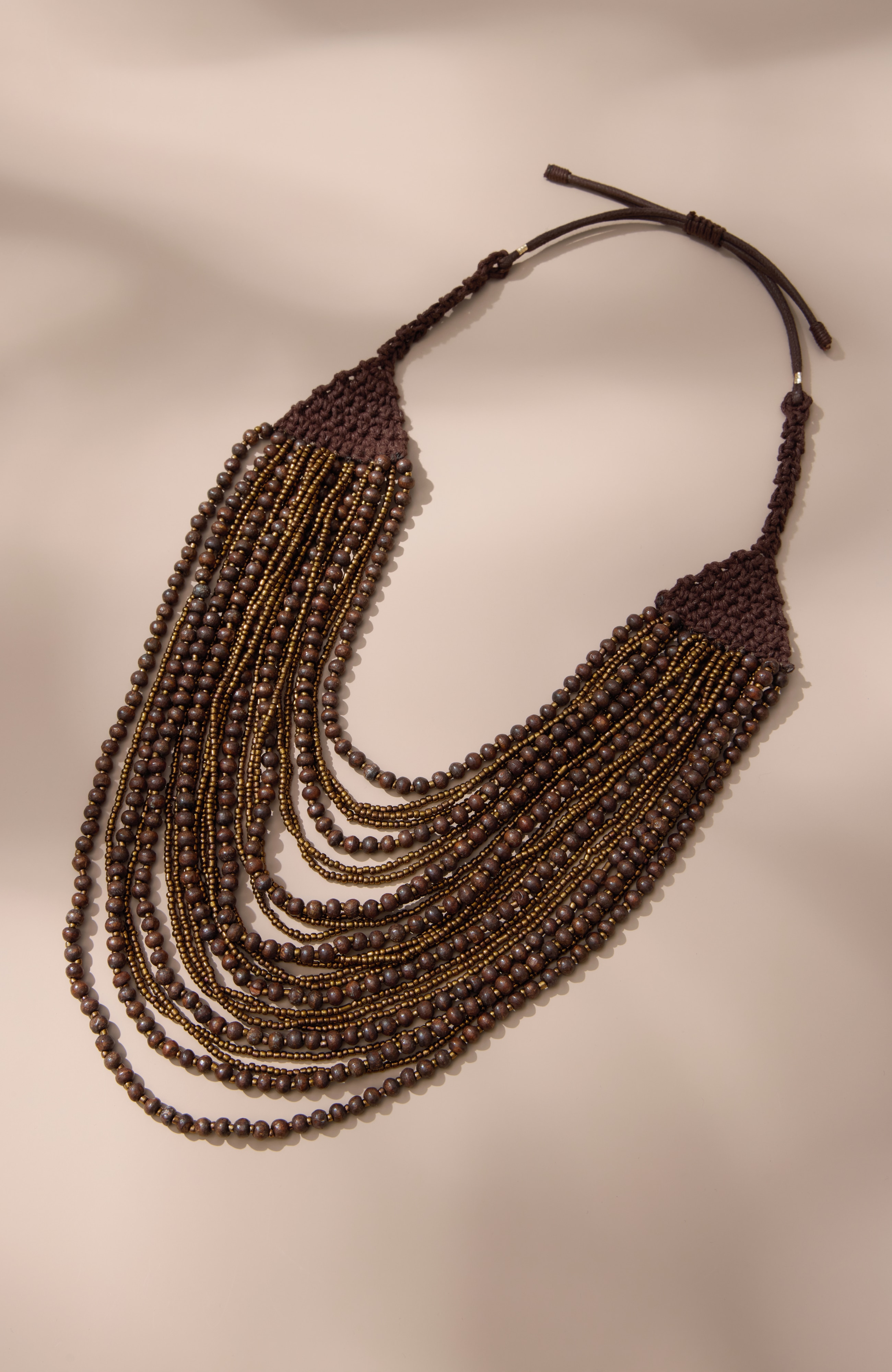 multistrand beaded statement necklace