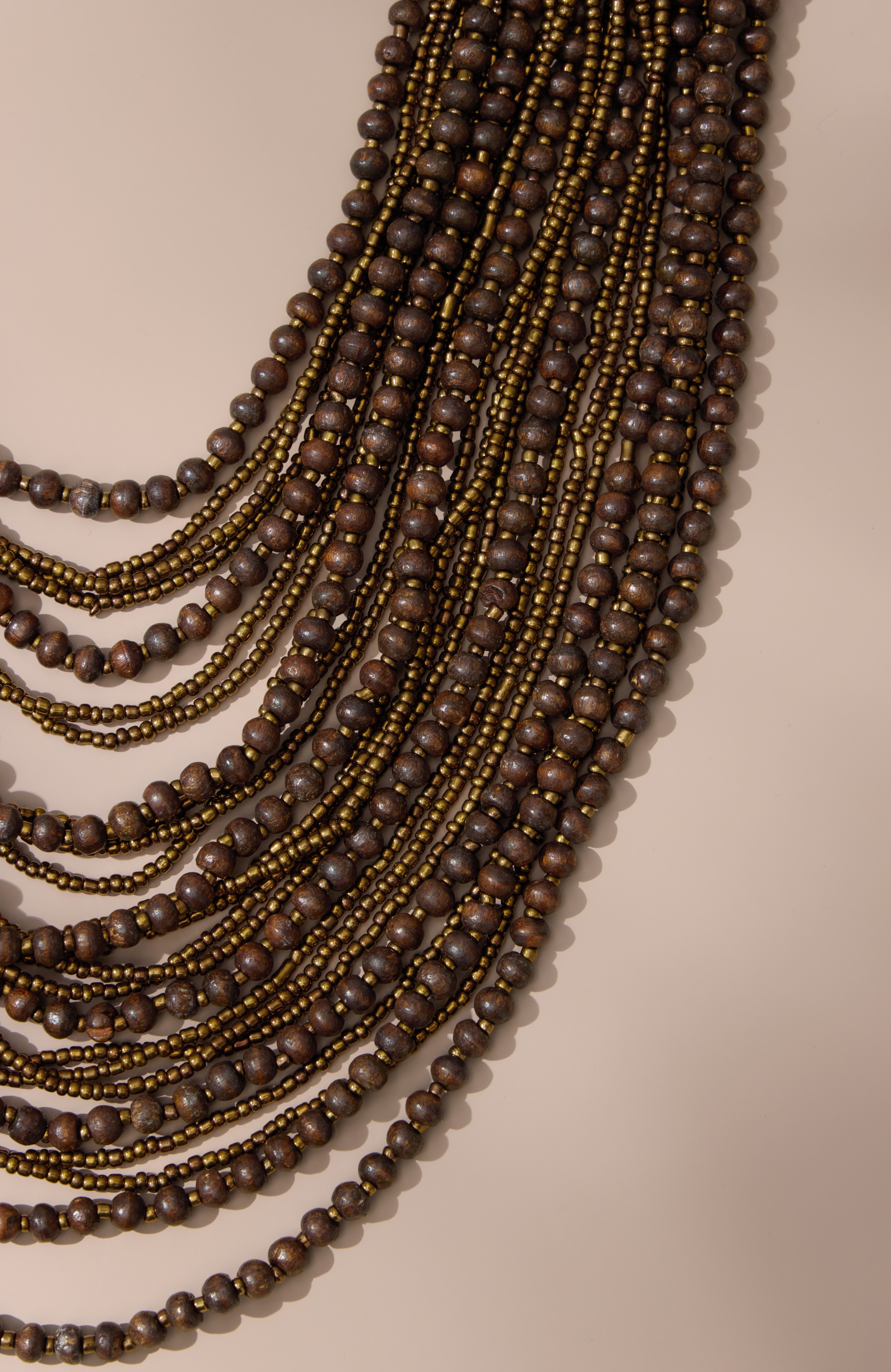 multistrand beaded statement necklace