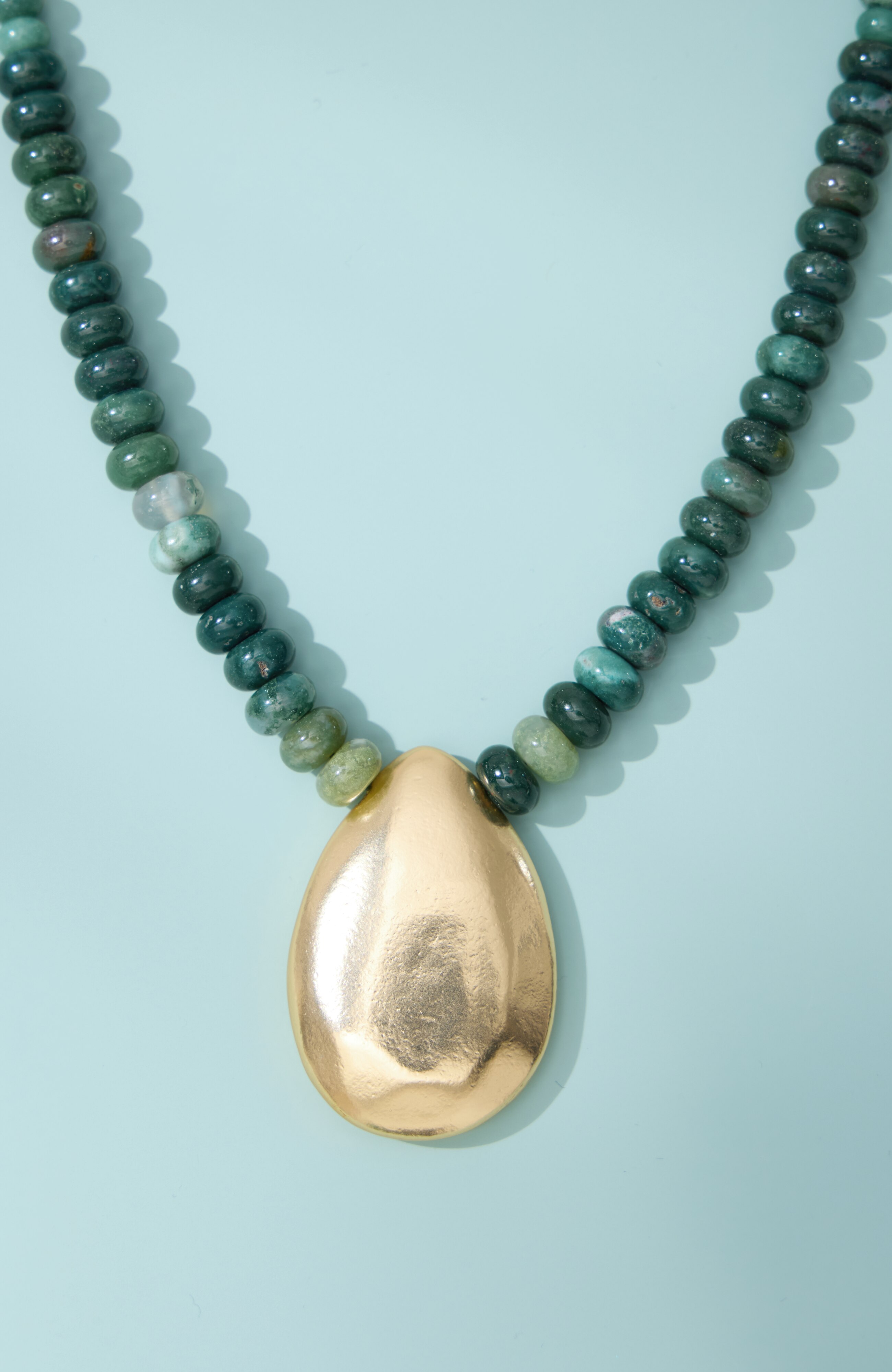 semiprecious moss agate pendant