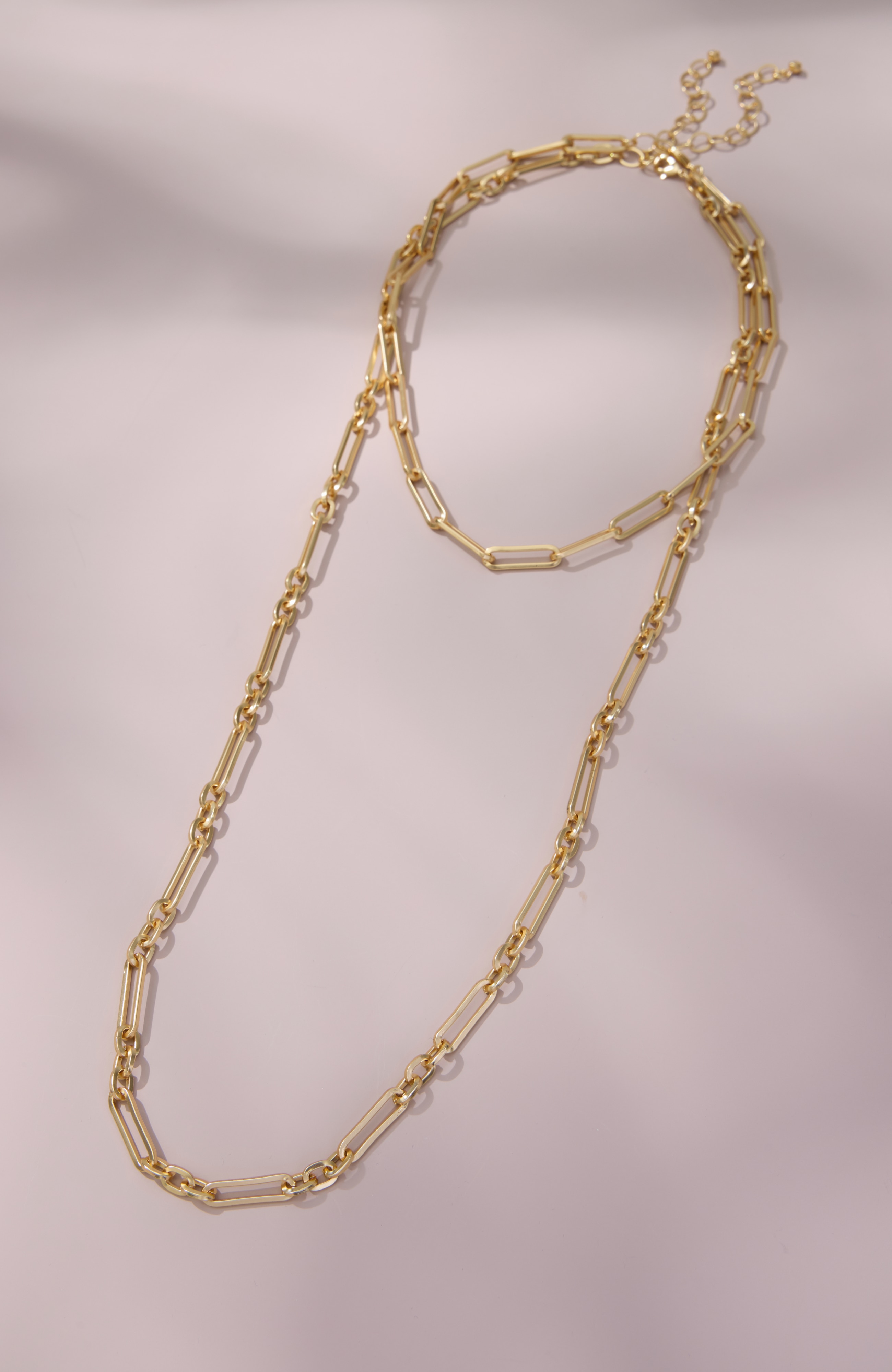 set of two chain necklaces