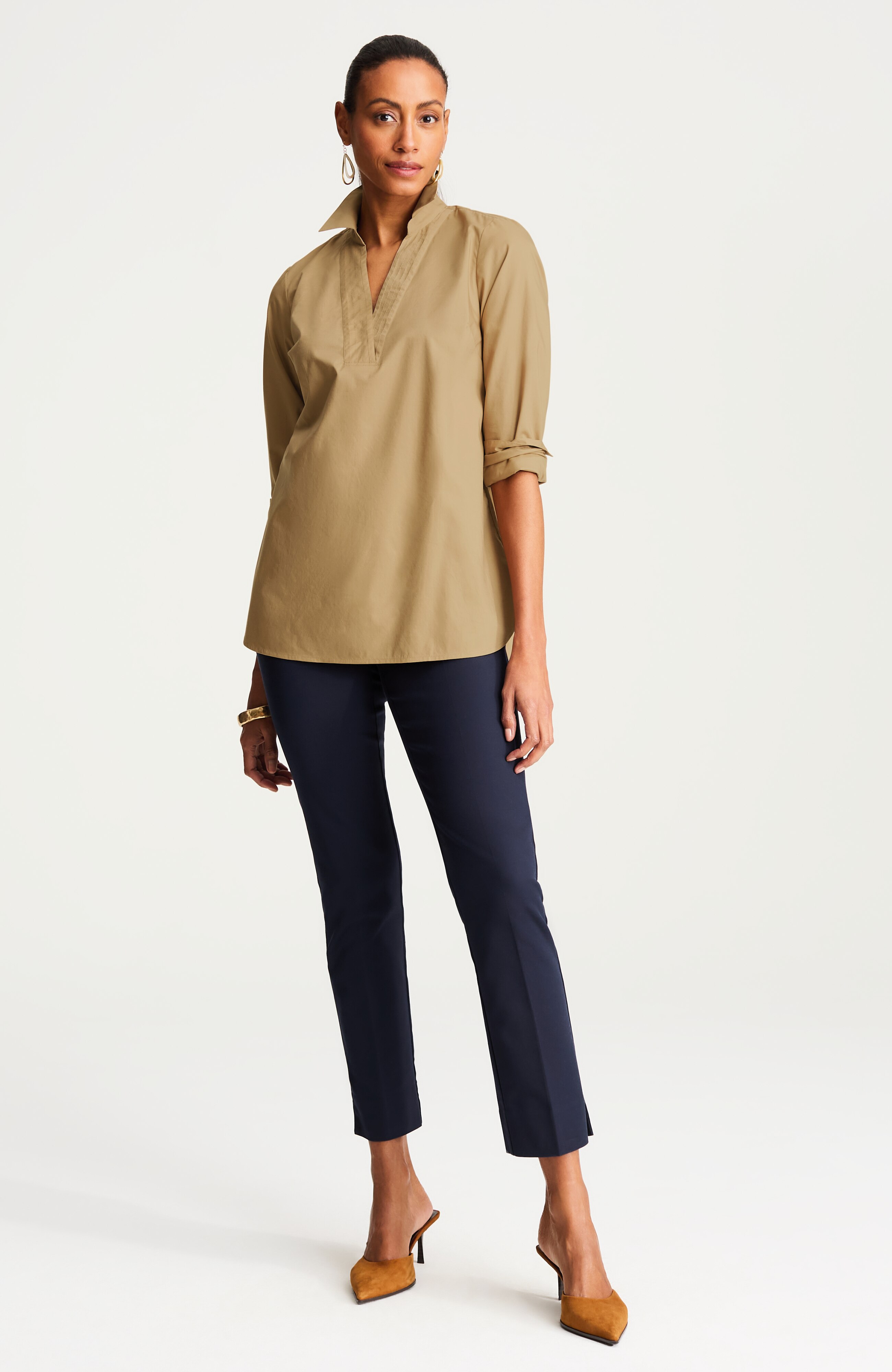 trapunto-stitched tunic