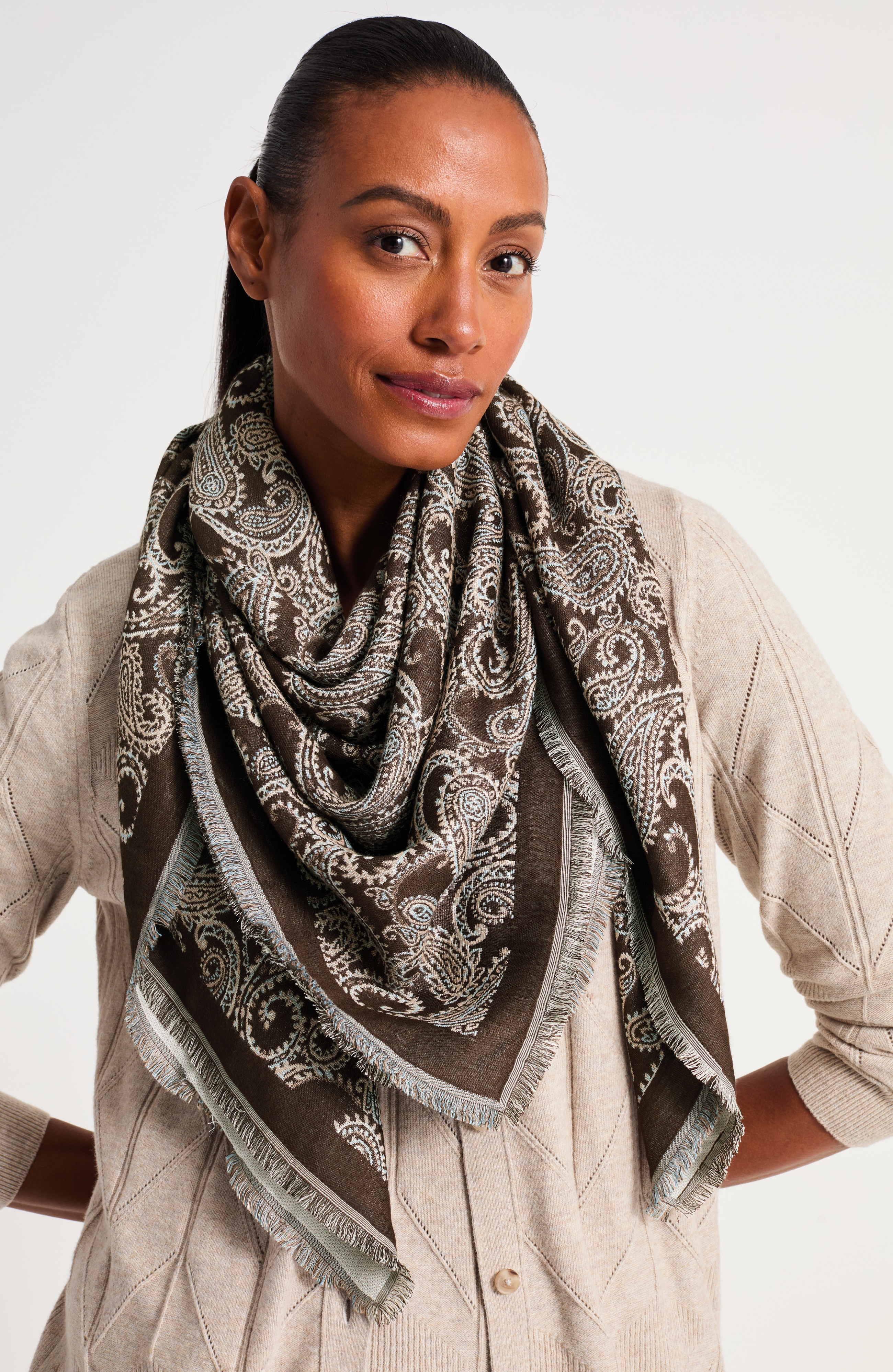 Paisley Jacquard Scarf | JJill