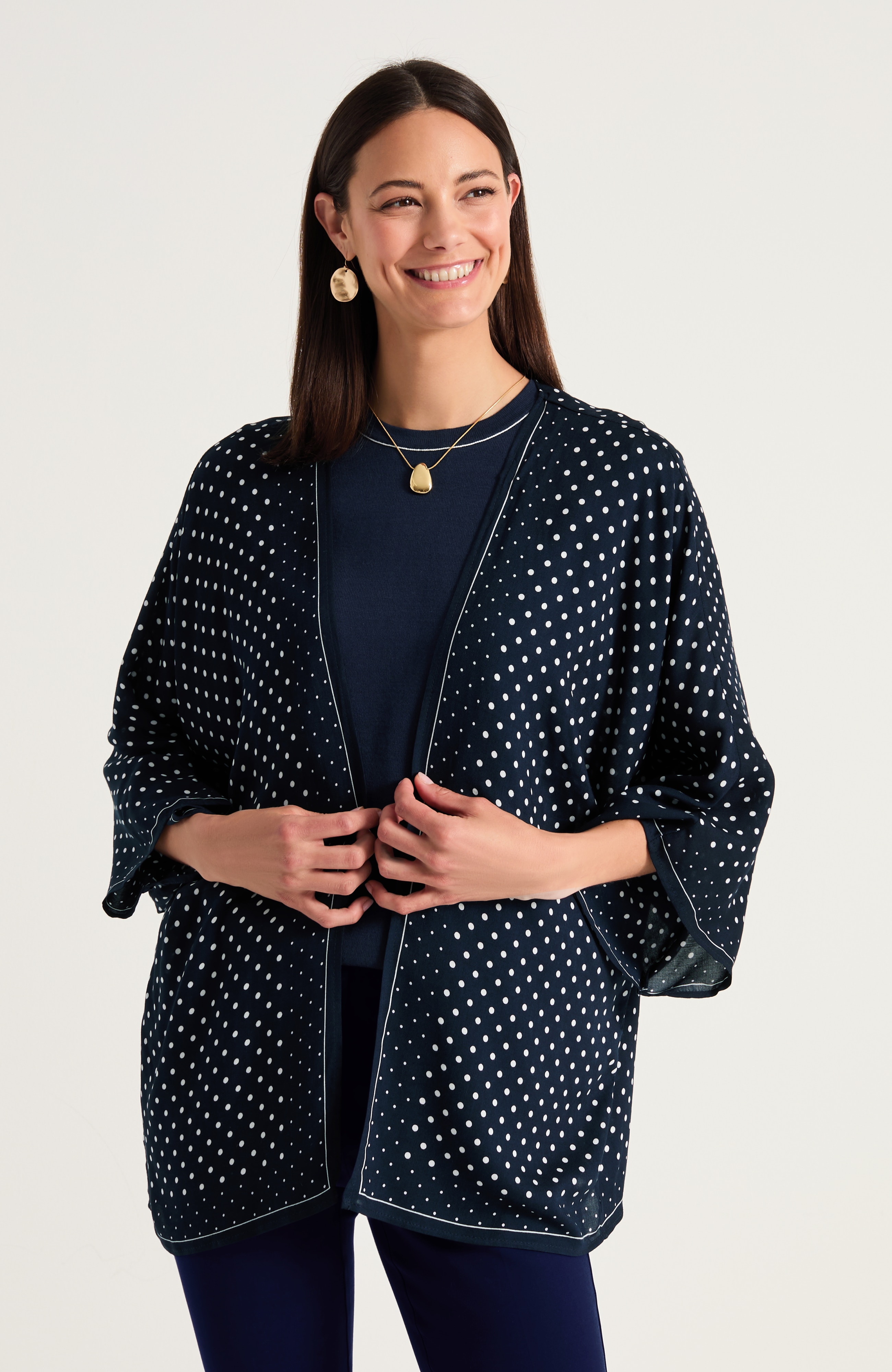 Polka-Dot Soft Jacket | JJill