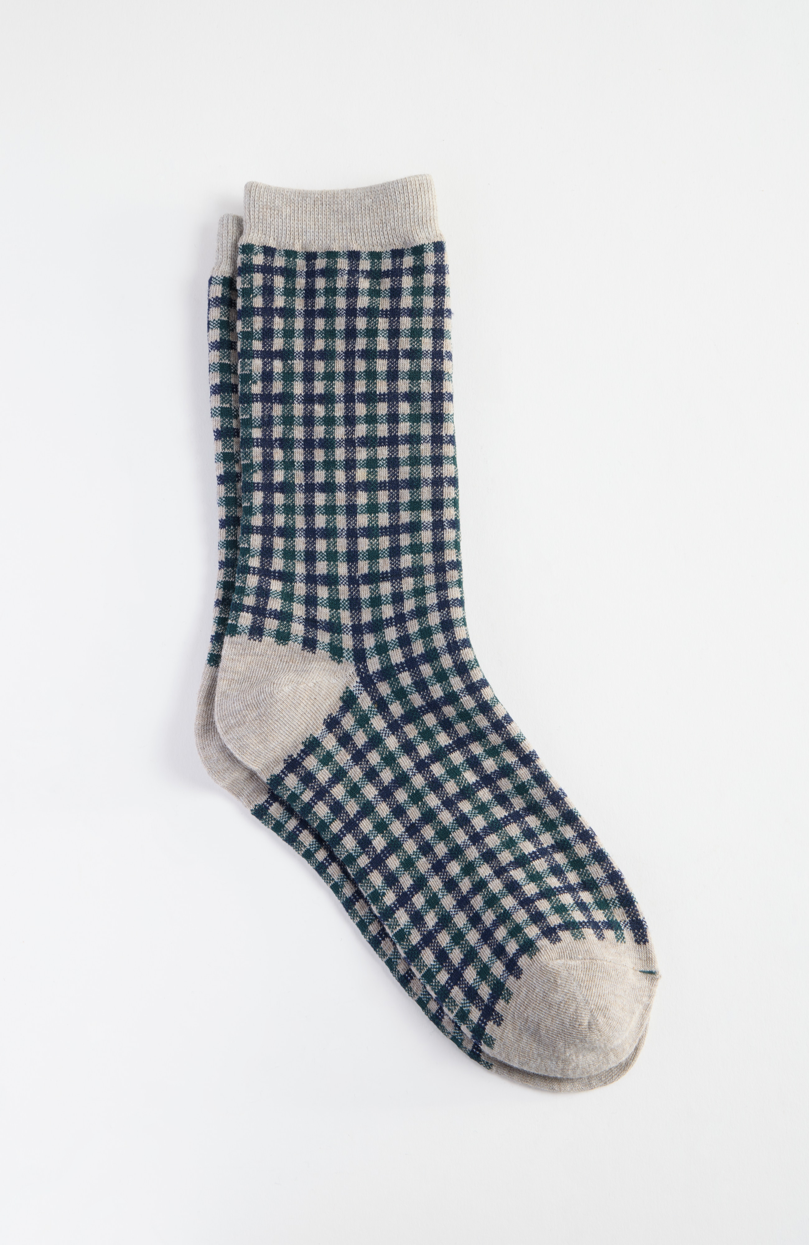 Classic Plaid Crew Socks