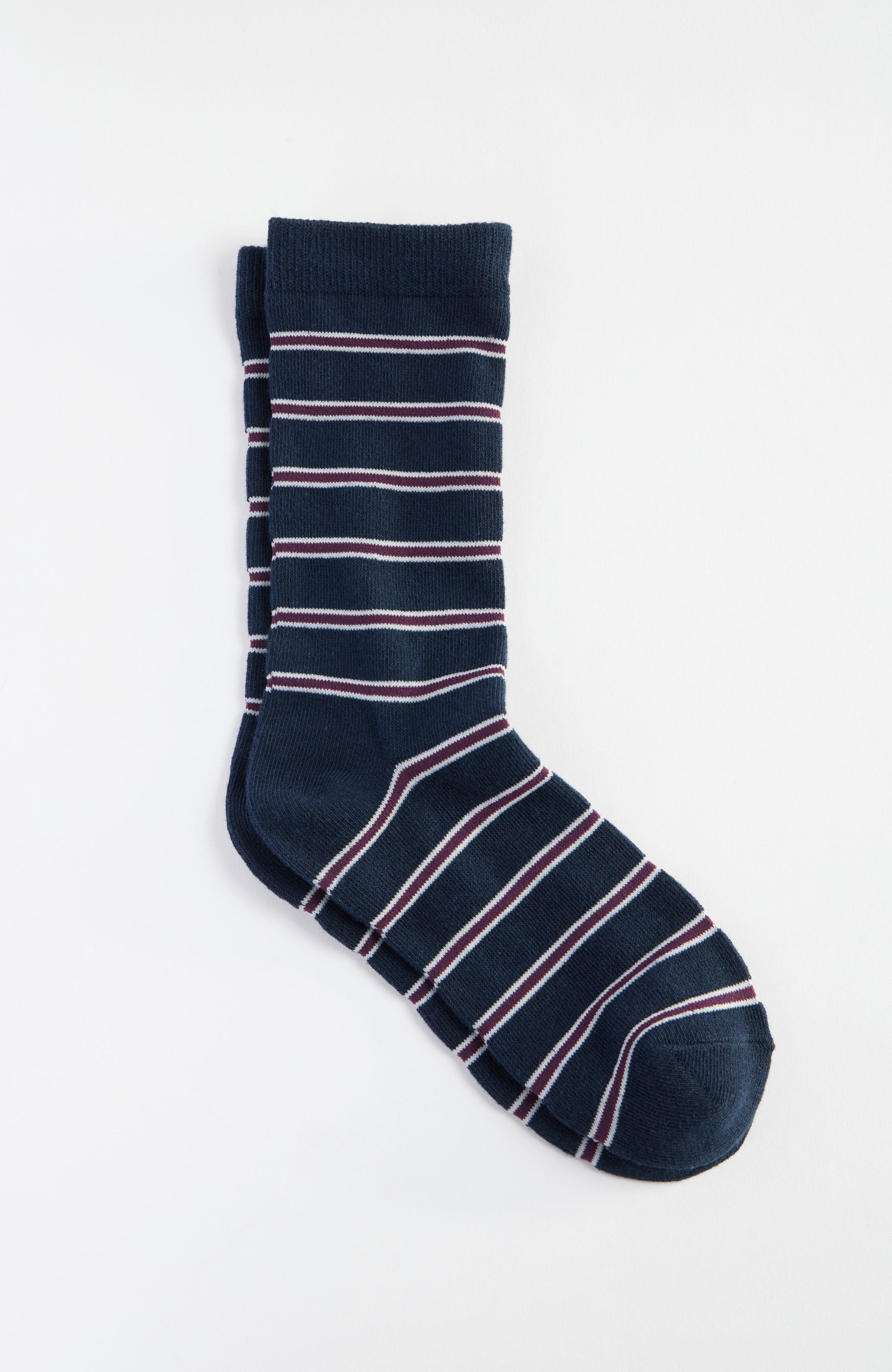 Preppy Stripe Crew Socks