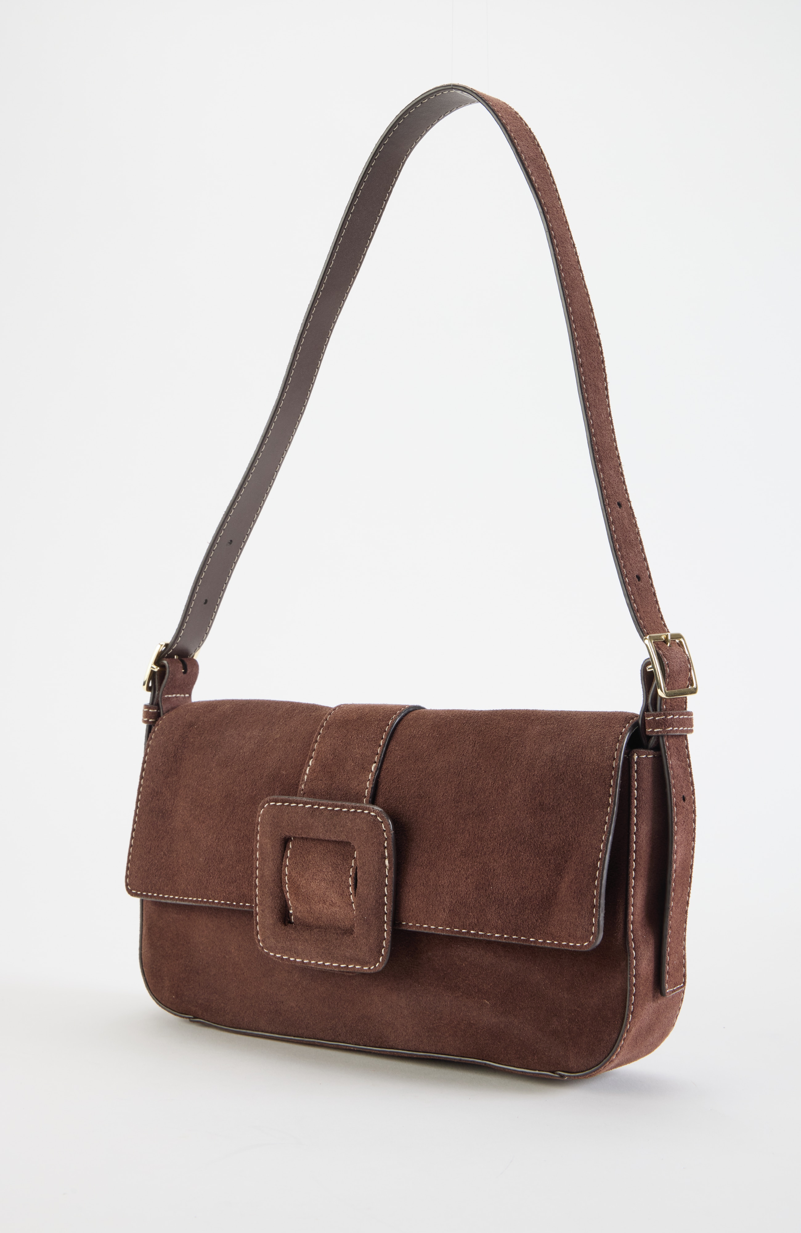 Belted Suede Shoulder Bag | JJill
