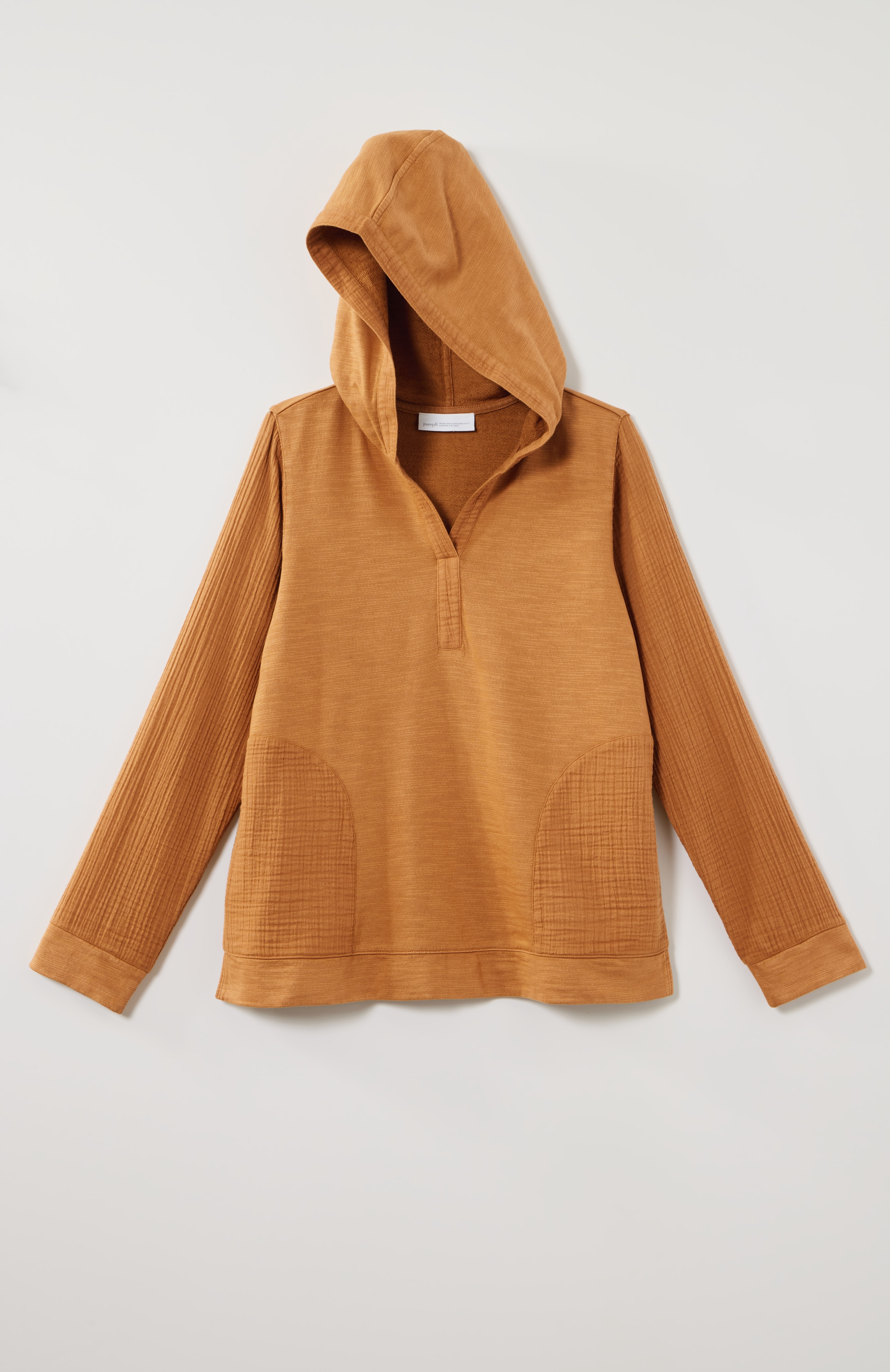 pure jill mixed-media hoodie