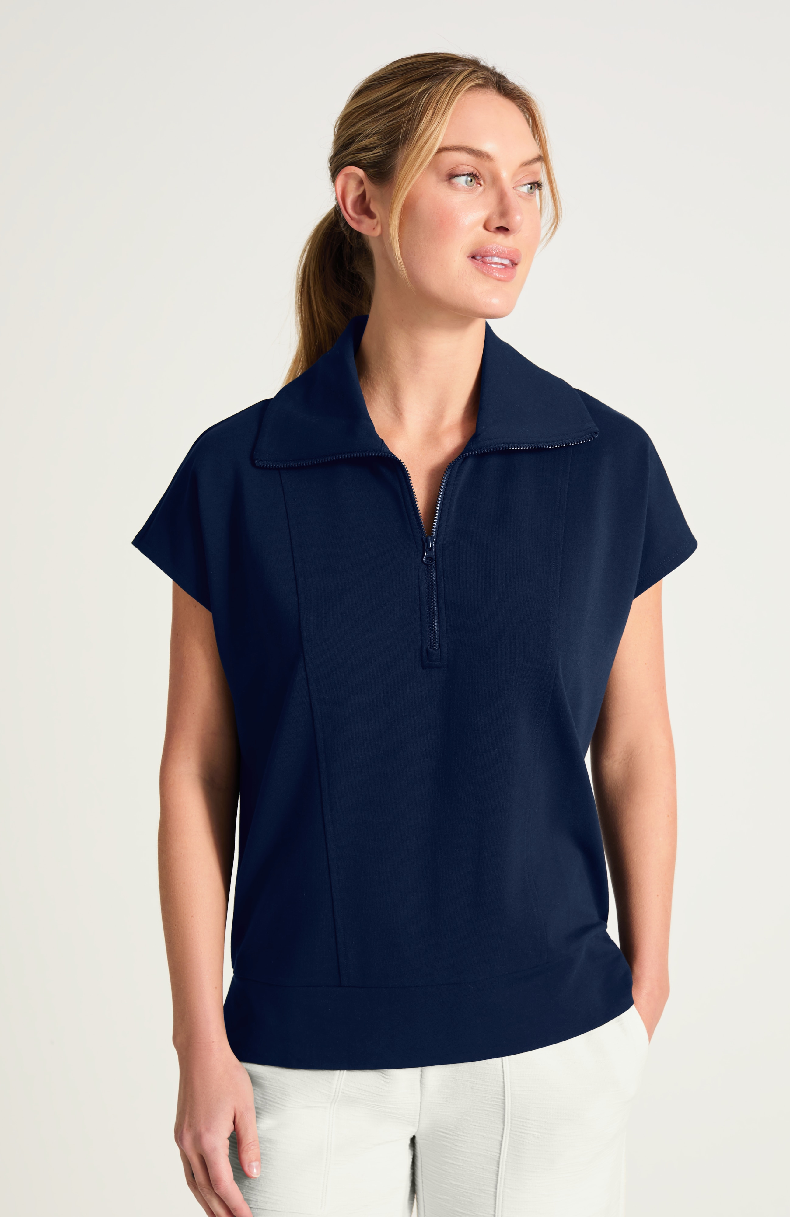 fit french terry half-zip