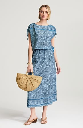 Image for Pure Jill Cotton Voile Printed Skirt