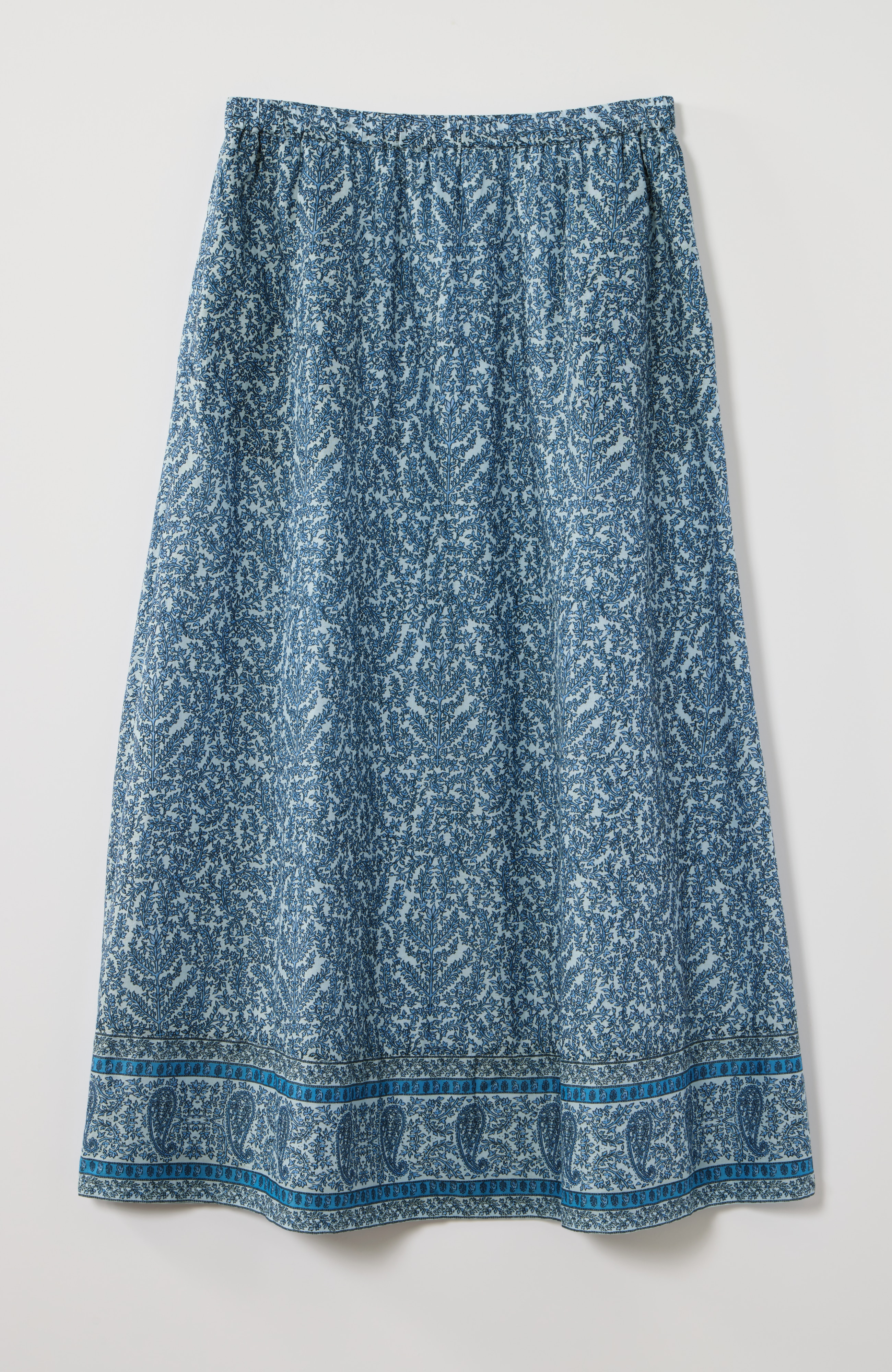 pure jill cotton voile printed skirt