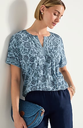 Image for Pure Jill Border-Printed Tee