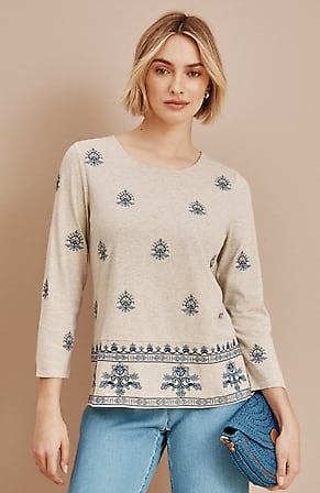 Image for Pure Jill Embroidered Tee