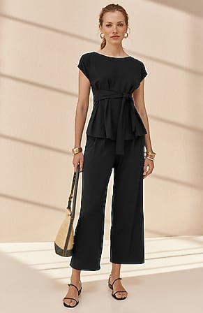 Image for Wearever Pleated Wide-Leg Crops
