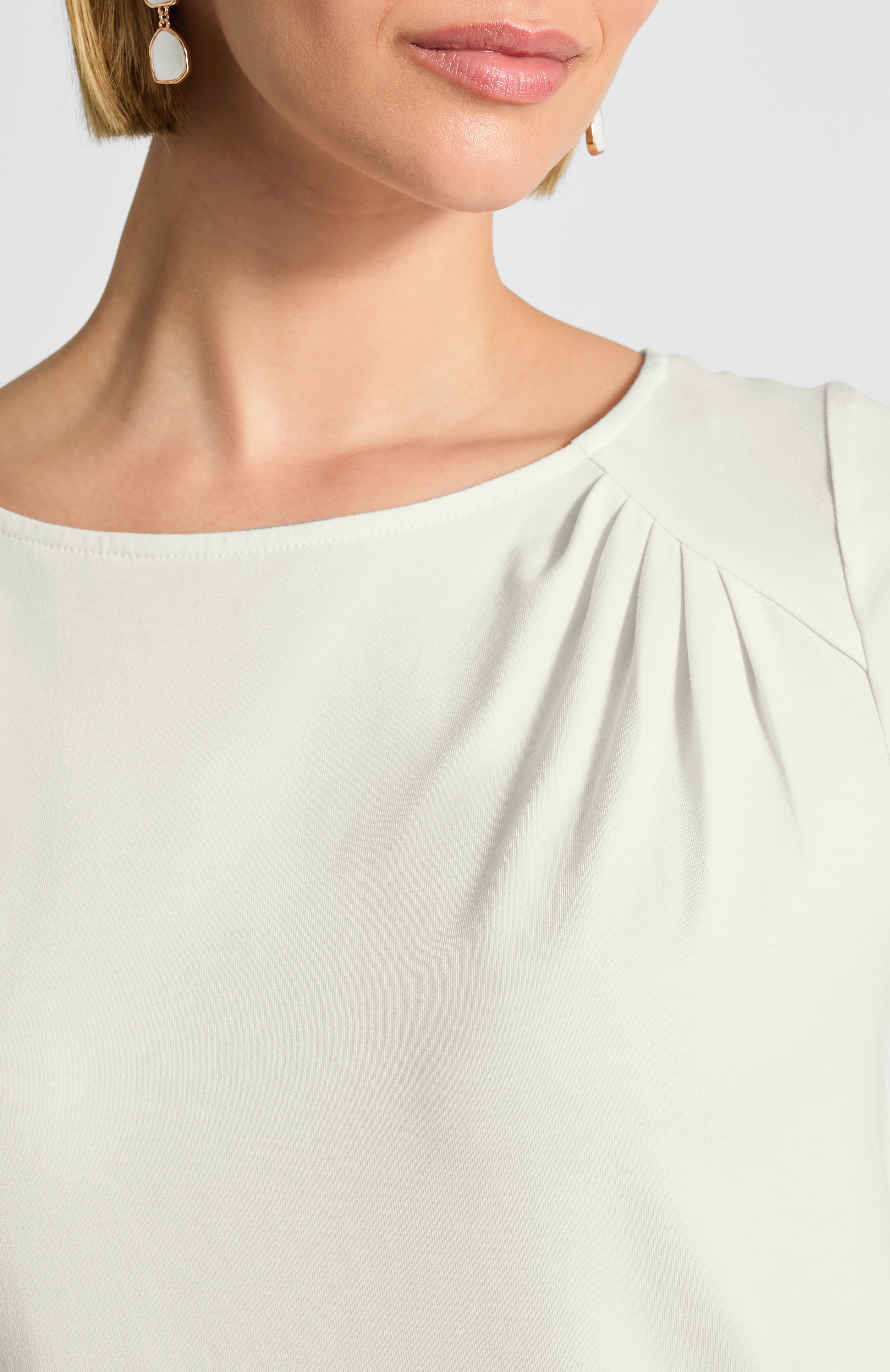 Wearever Pleated-Neckline Top
