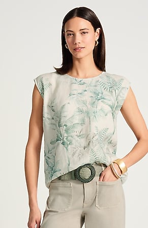 Image for Linen Printed Tee